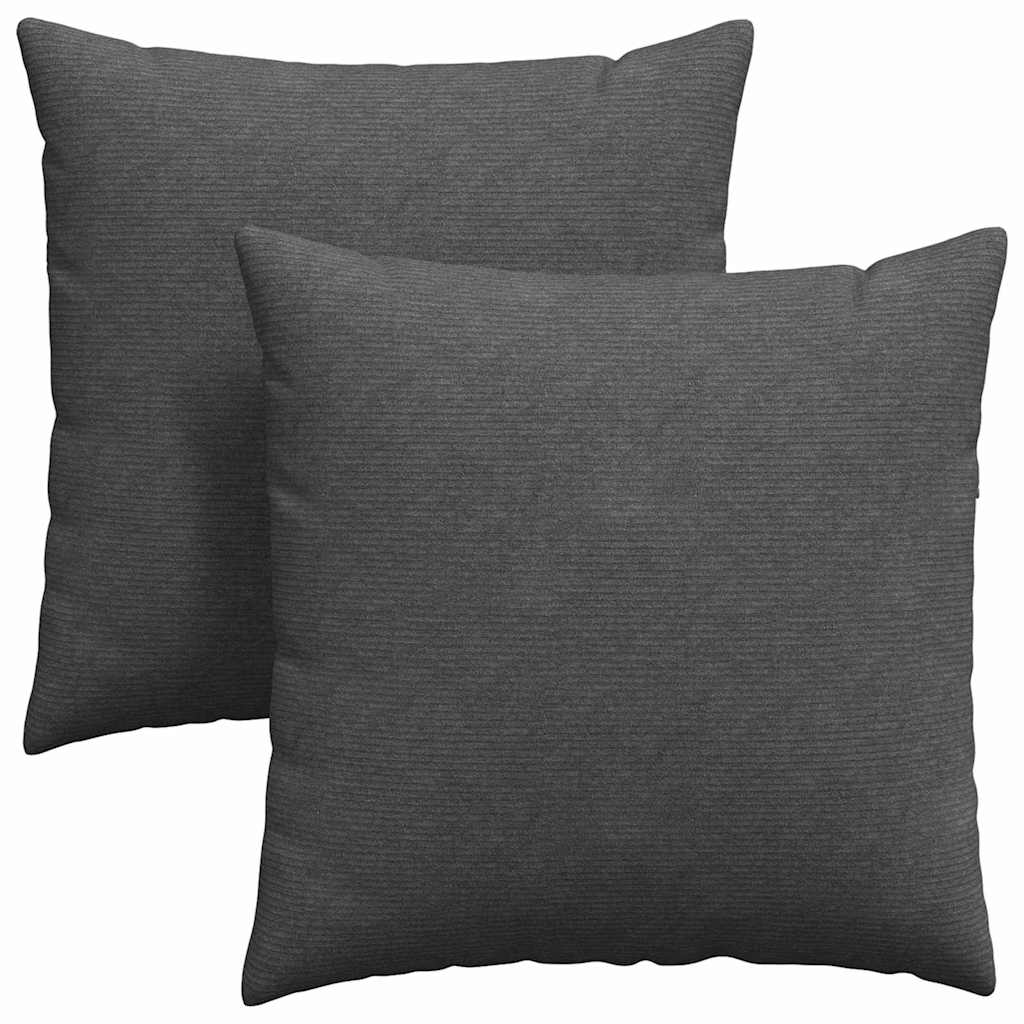 vidaXL Μαξιλάρι Καναπέ 2 pcs Σκούρο Γκρι 60 x 60 cm