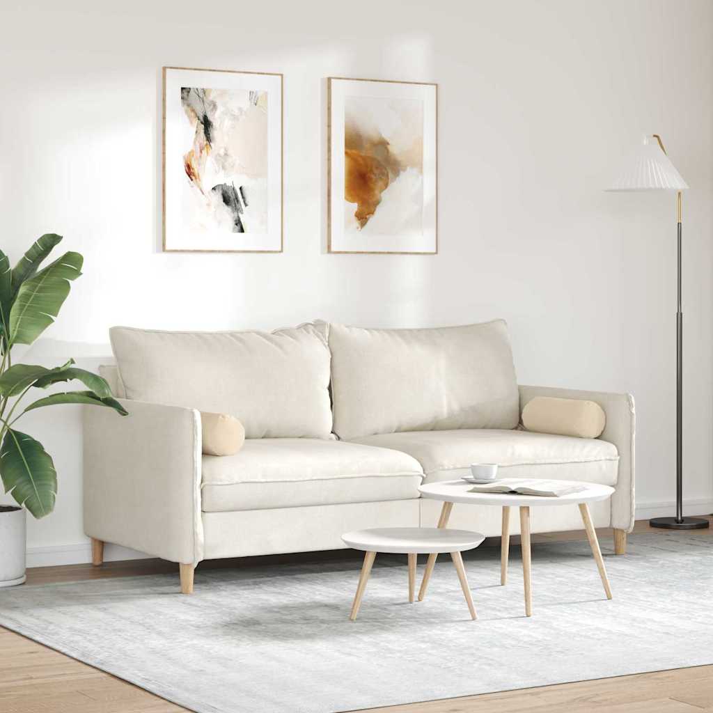 vidaXL Μαξιλάρια Στήριγμα 2 pcs Κρεμ Ø 15 x 40 εκ Ύφασμα Μικροΐνας