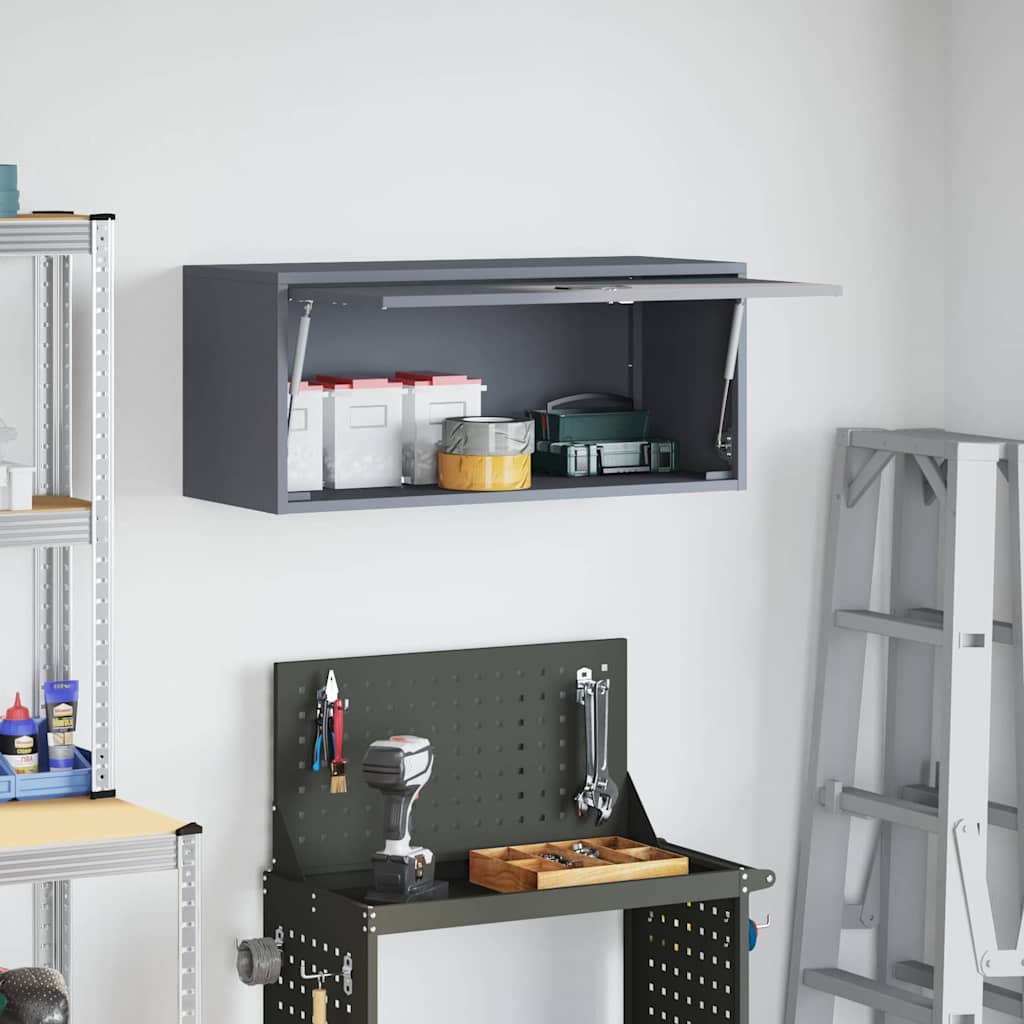 vidaXL Ντουλάπι τοίχου για γκαράζ Ανθρακί 80 x 33 x 35 εκ