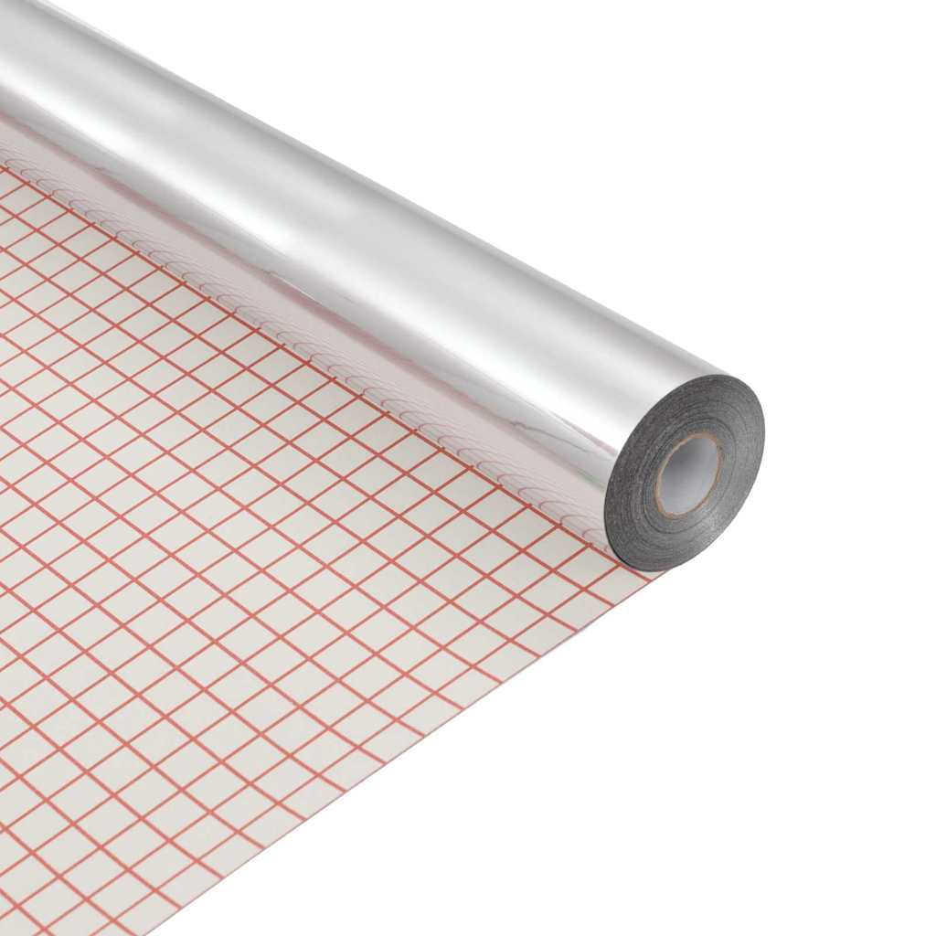 vidaXL Αυτοκόλλητη ταινία καθρέφτη Ασημί 90 x 2000 εκ PET