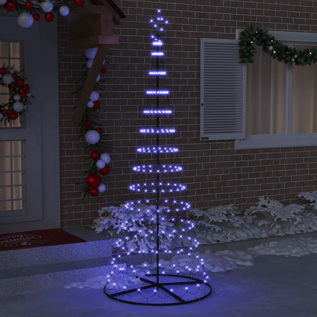 vidaXL LED Χριστουγεννιάτικο Δέντρο Μπλε 250 cm Μέταλλο