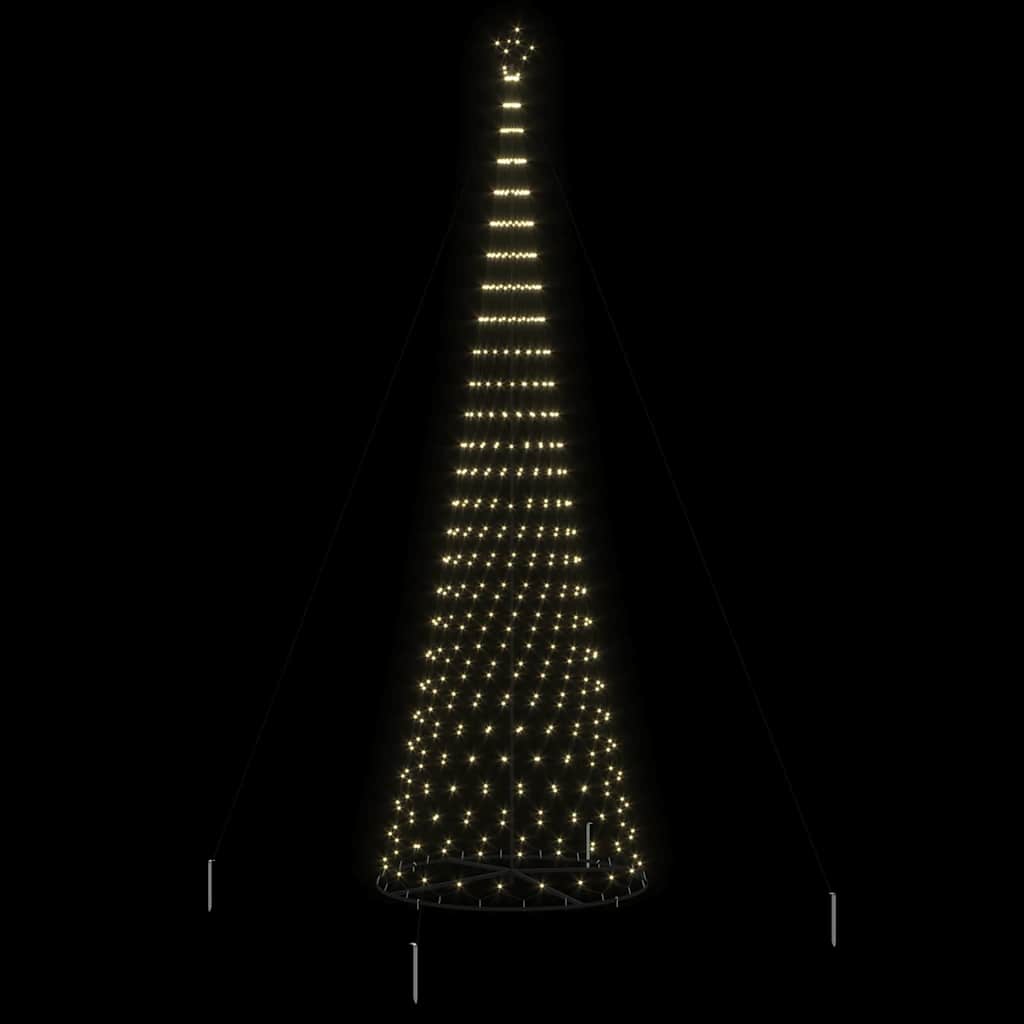 vidaXL LED Χριστουγεννιάτικο Δέντρο Θερμό λευκό 500 cm Μέταλλο