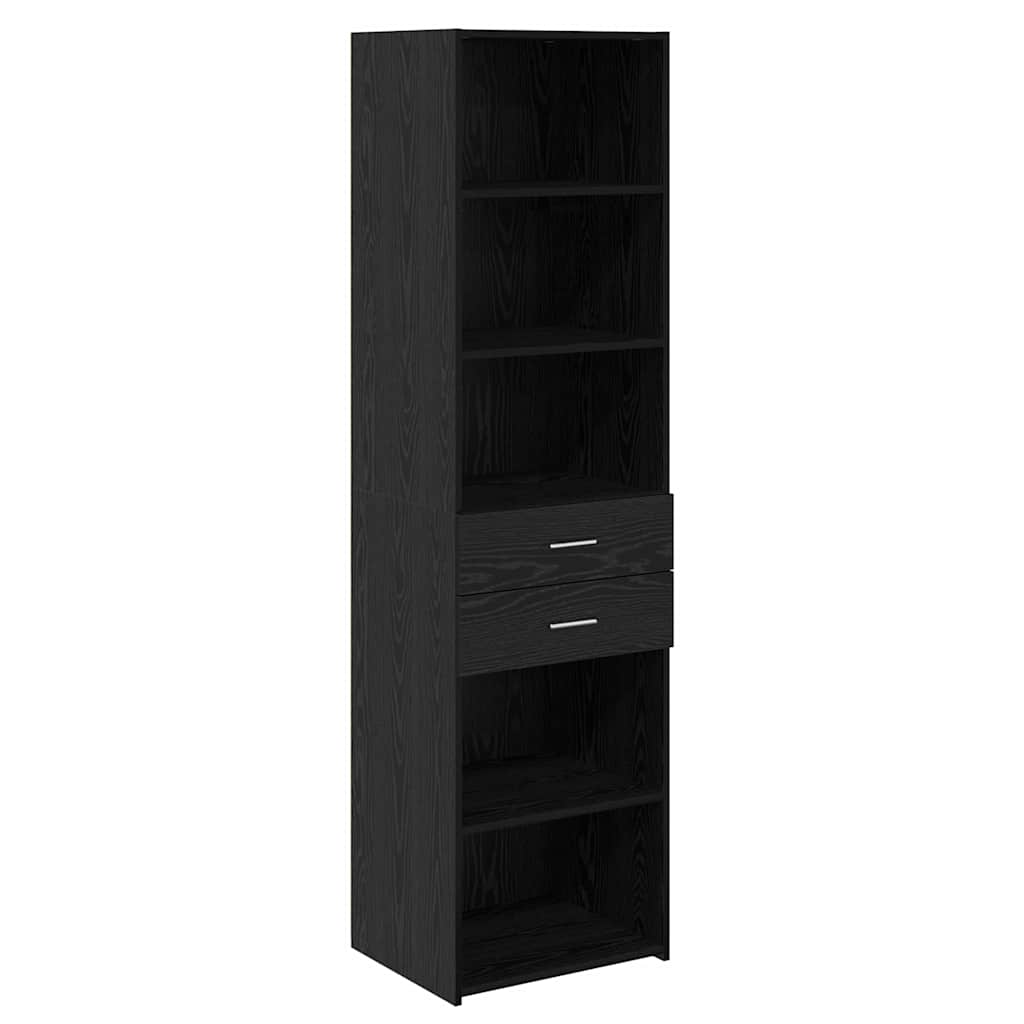 vidaXL Highboard Μαύρη Οξυά 50 x 42,5 x 185 εκ. Επεξεργασμένο ξύλο
