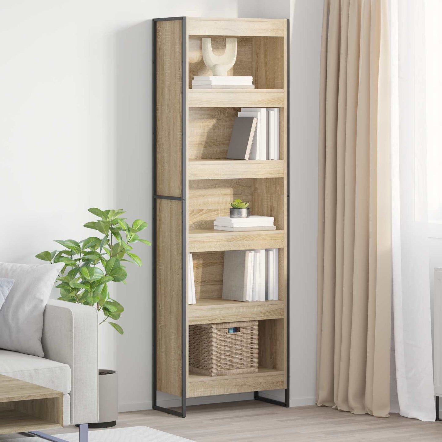 vidaXL Βιβλιοθήκη 2 pcs Σονόμα 80 x 30 x 155 εκ Επεξεργασμένο ξύλο