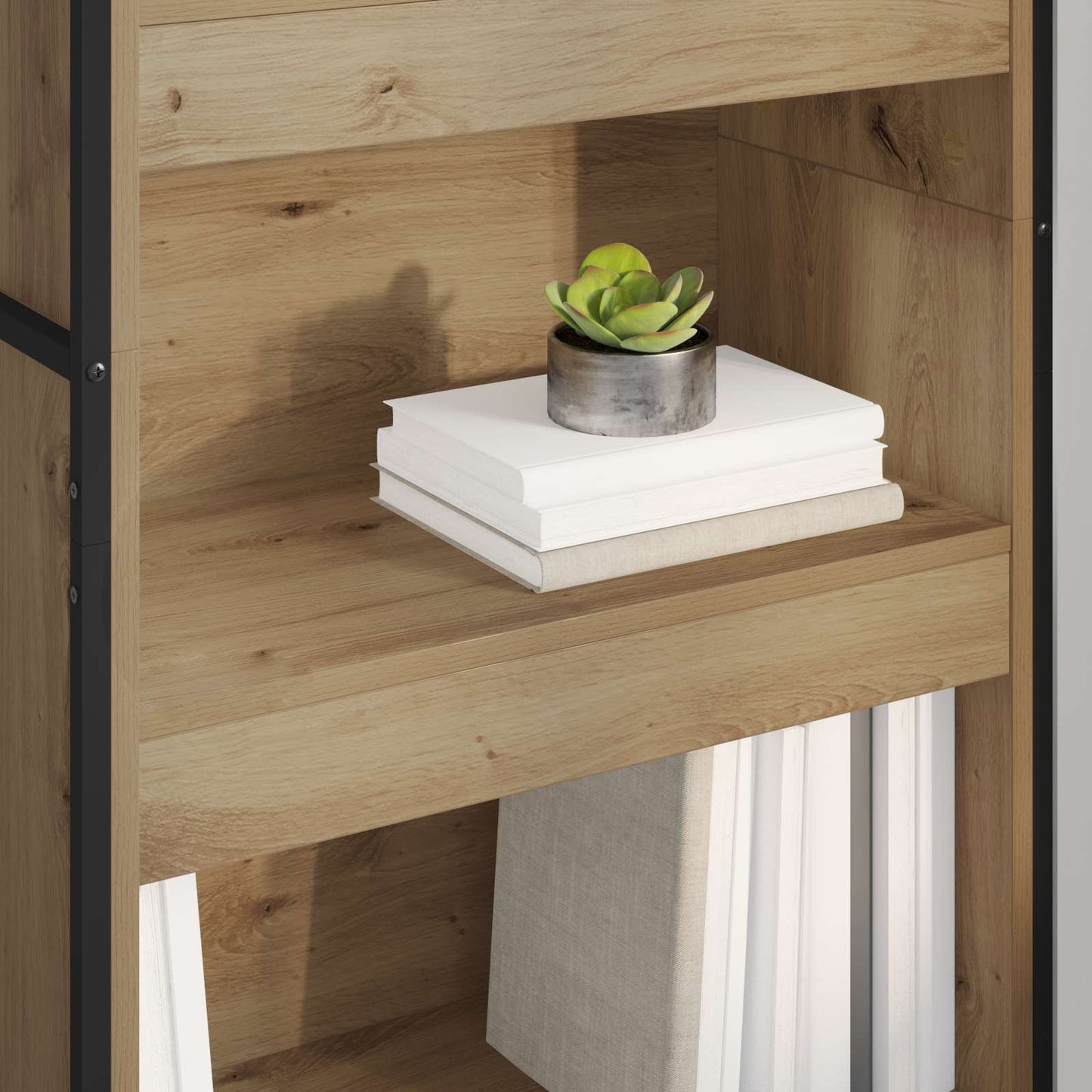 vidaXL Βιβλιοθήκη 2 pcs Καρυδιά Χειροποίητης Εργασίας 80 x 30 x 155 εκ