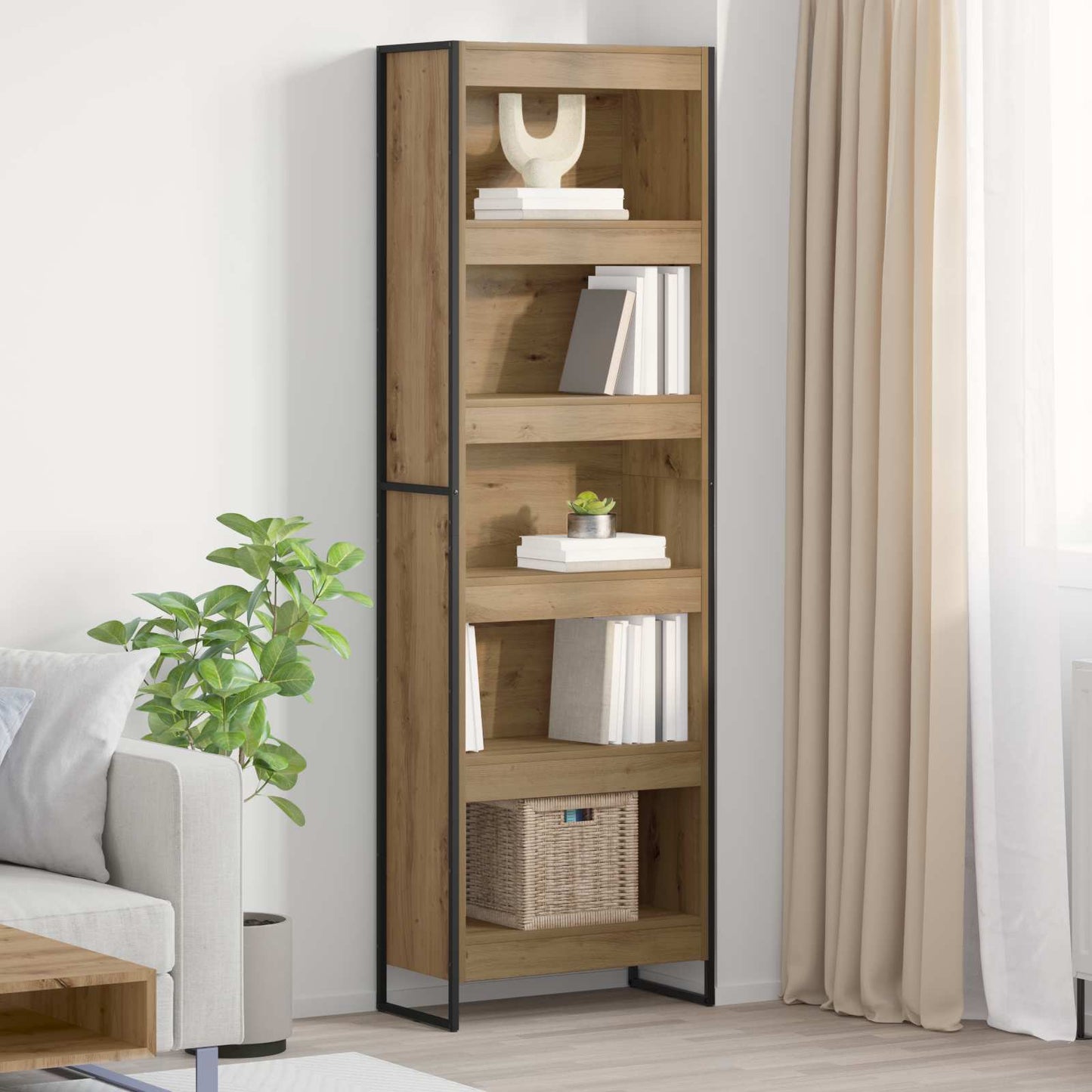 vidaXL Βιβλιοθήκη 2 pcs Καρυδιά Χειροποίητης Εργασίας 80 x 30 x 155 εκ