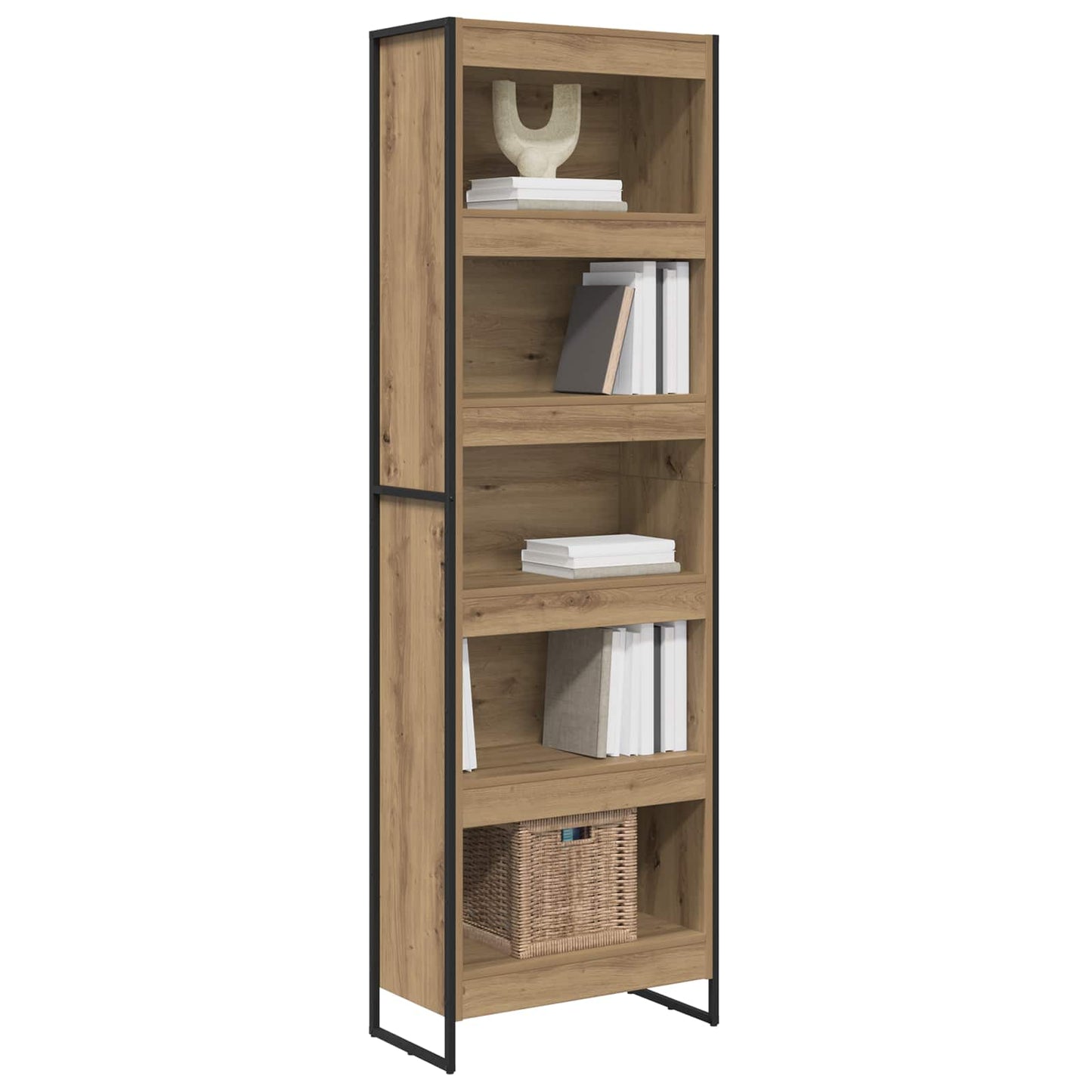 vidaXL Βιβλιοθήκη 2 pcs Καρυδιά Χειροποίητης Εργασίας 80 x 30 x 155 εκ