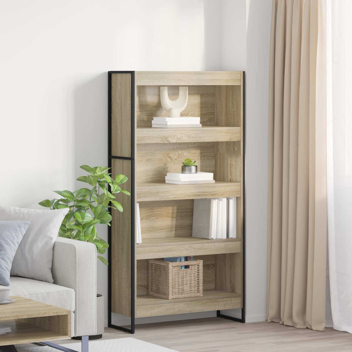 vidaXL Βιβλιοθήκη 2 pcs Σονόμα 80 x 30 x 155 εκ Επεξεργασμένο ξύλο