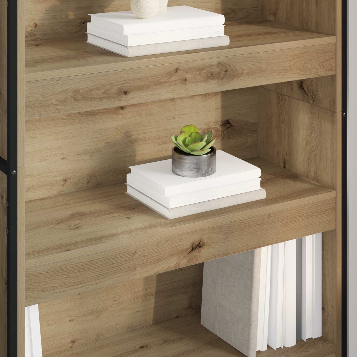 vidaXL Βιβλιοθήκη 2 pcs Καρυδιά Χειροποίητης Εργασίας 80 x 30 x 155 εκ