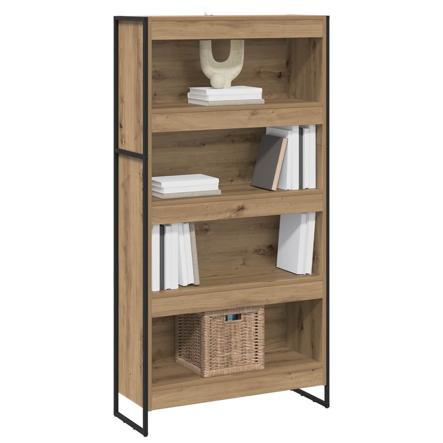 vidaXL Βιβλιοθήκη 2 pcs Καρυδιά Χειροποίητης Εργασίας 80 x 30 x 155 εκ