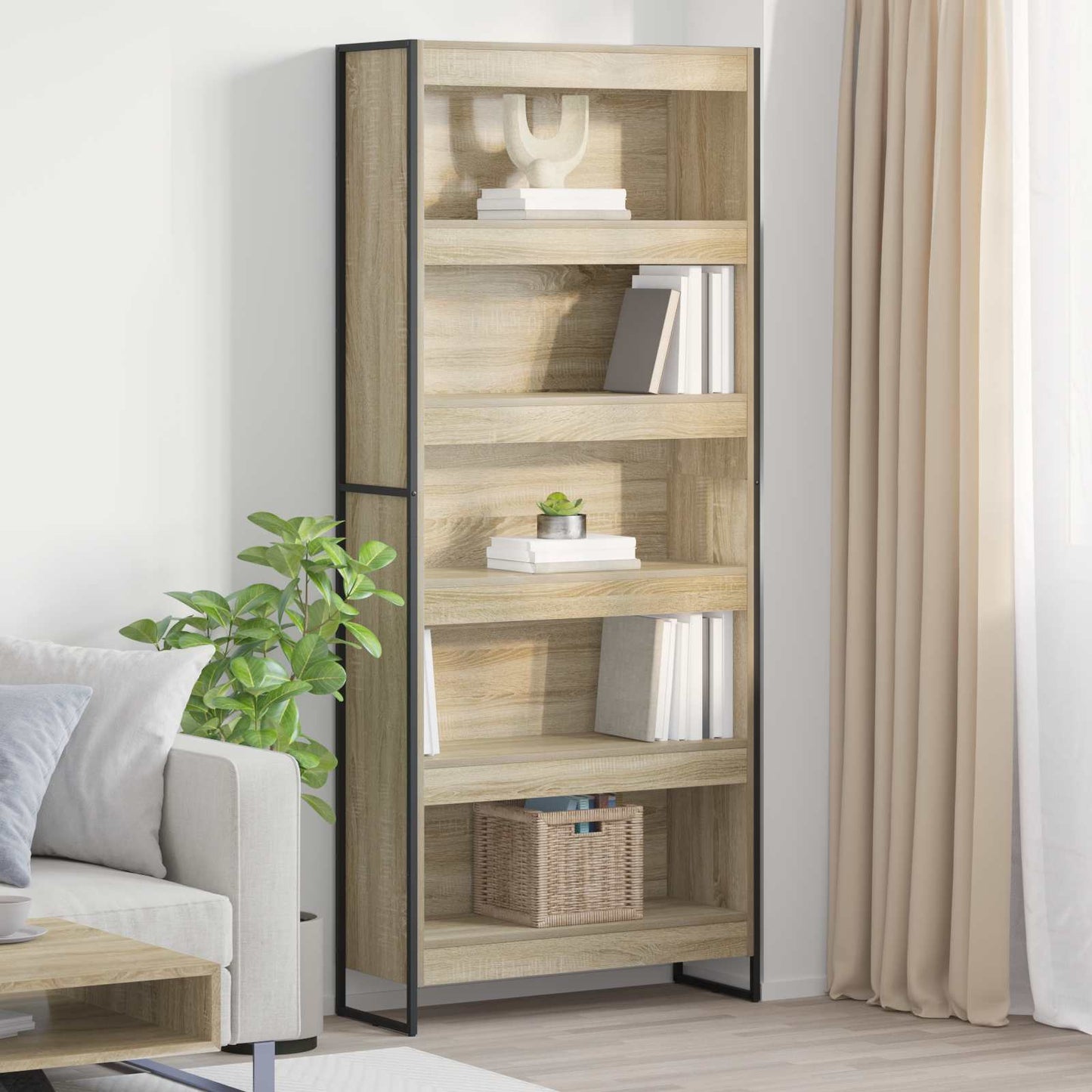 vidaXL Βιβλιοθήκη 2 pcs Σονόμα 80 x 30 x 155 εκ Επεξεργασμένο ξύλο