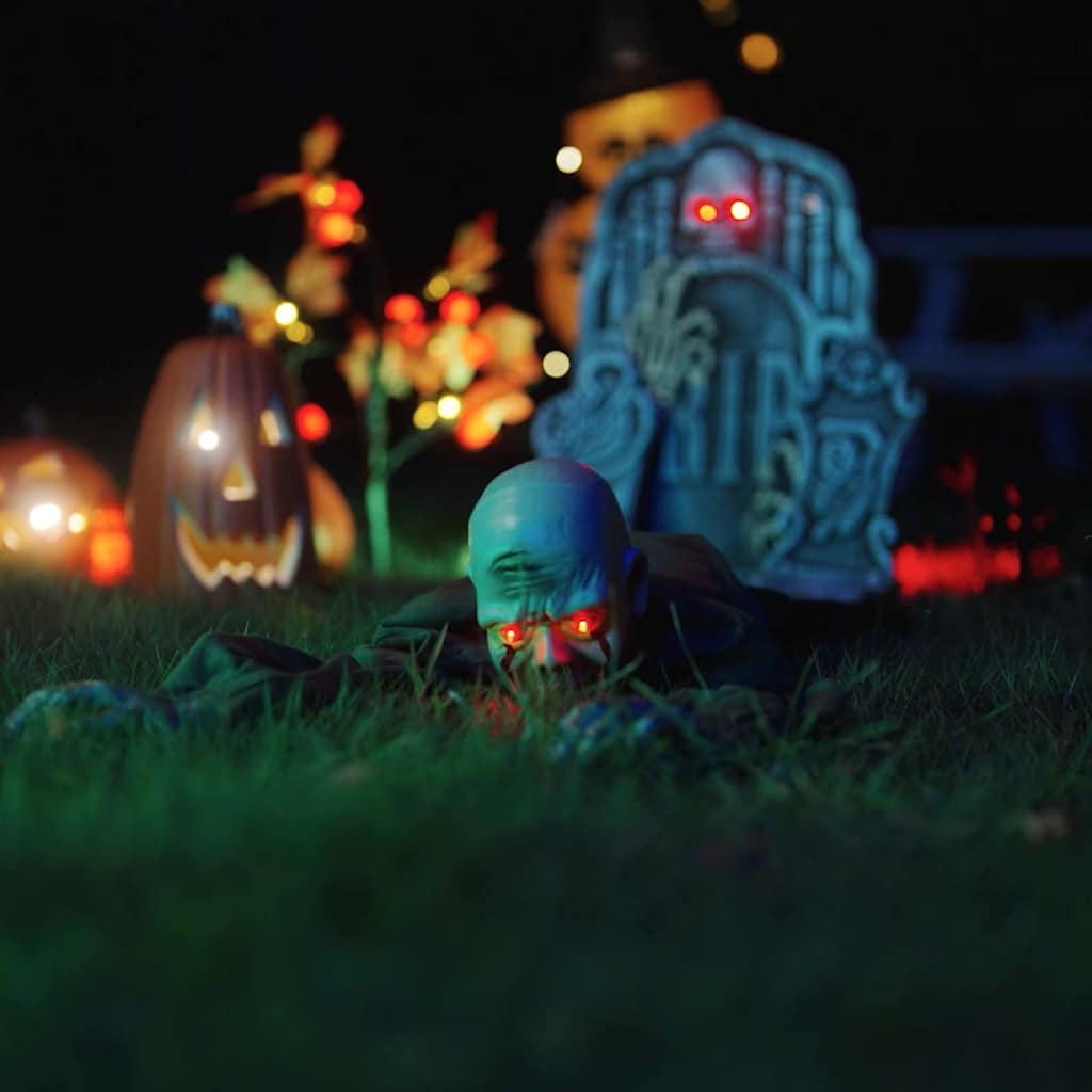 vidaXL Διακόσμηση Halloween Ζόμπι SPOOKA Πράσινο 110 x 50 x 21 εκ.