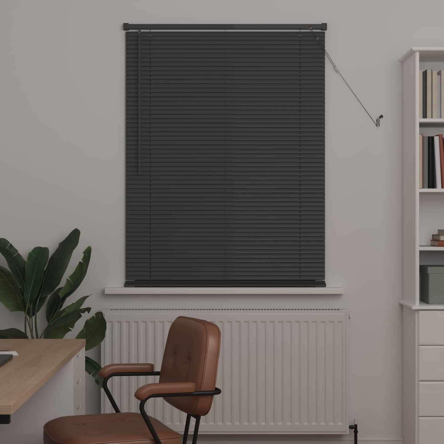 vidaXL Βενετσιάνικη Σκίαση Ασημί Γκρι 150 x 100 cm PVC