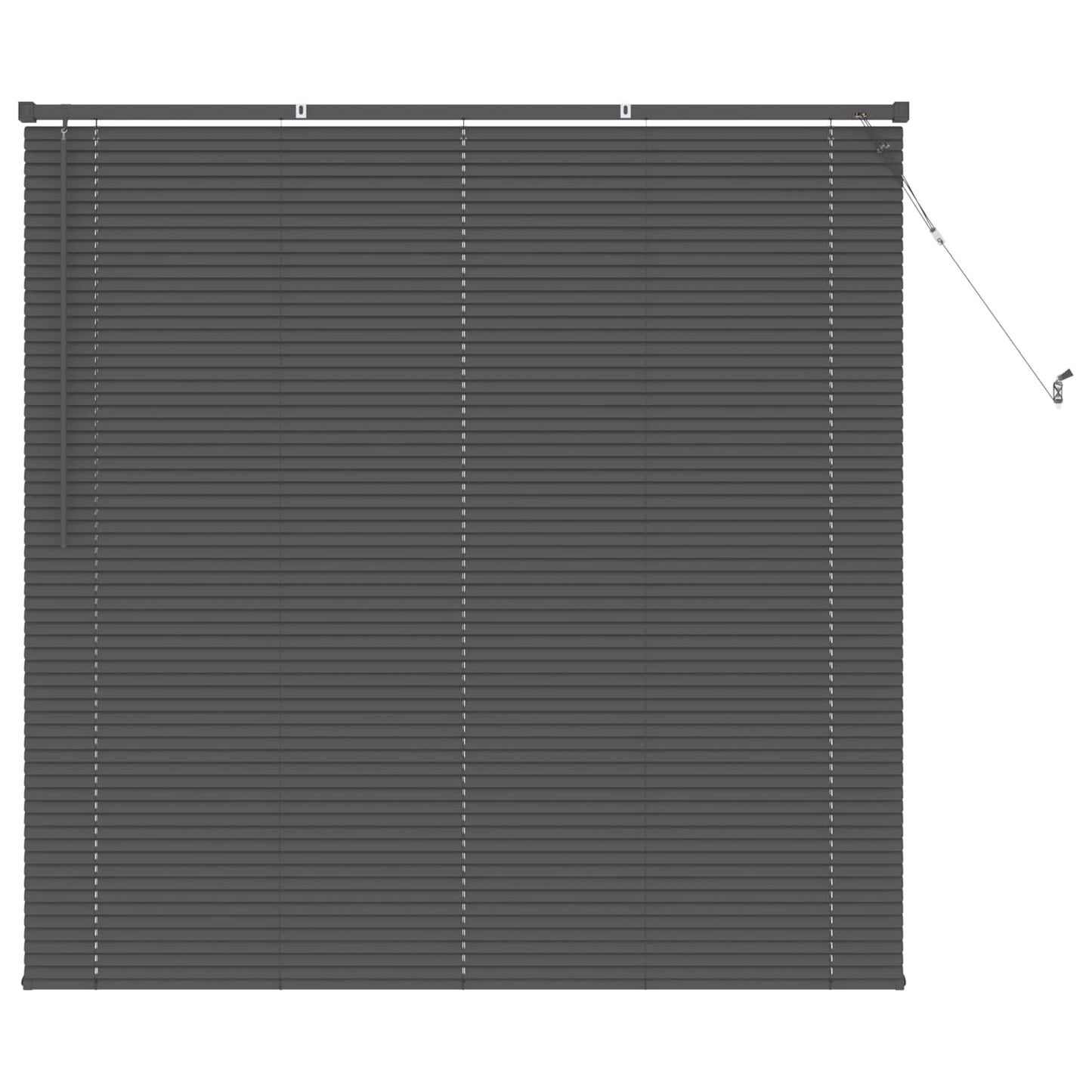 vidaXL Βενετσιάνικη Σκίαση Ασημί Γκρι 150 x 140 εκ. 25 mm PVC