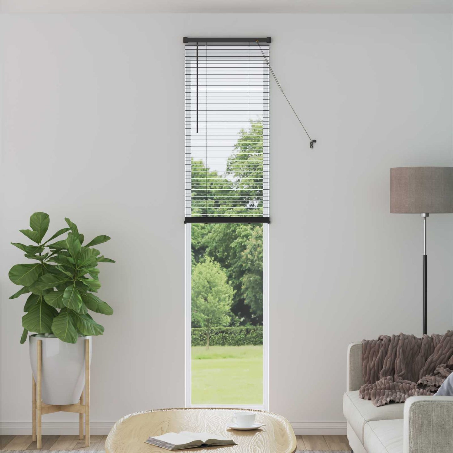 vidaXL Βενετσιάνικη Σκίαση Ασημί Γκρι 213 x 40 εκ PVC