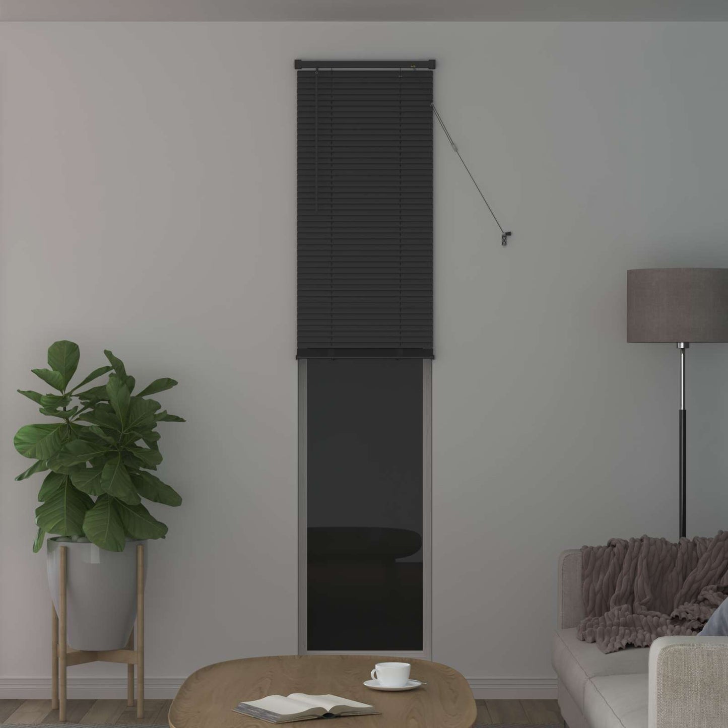 vidaXL Βενετσιάνικη Σκίαση Ασημί Γκρι 213 x 50 εκ PVC
