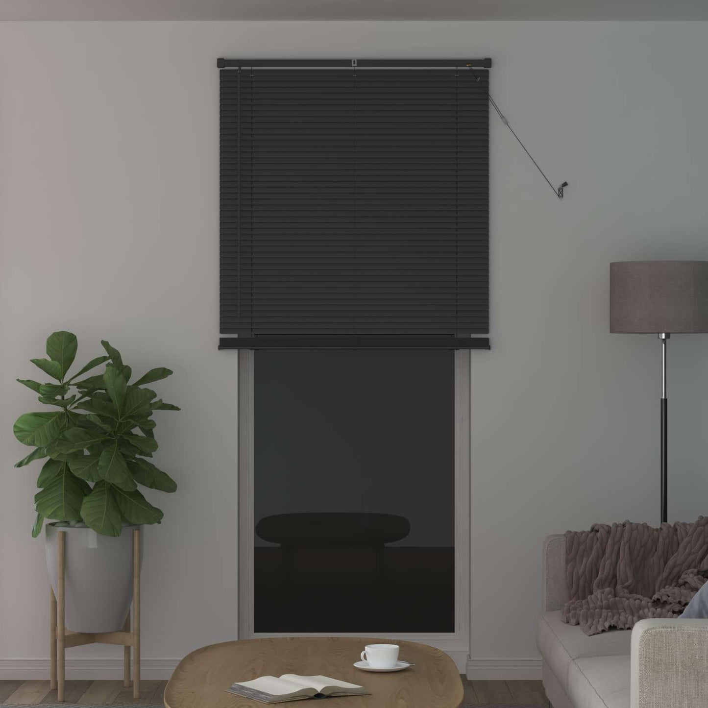 vidaXL Βενετσιάνικη Σκίαση Ασημί Γκρι 213 x 70 εκ PVC