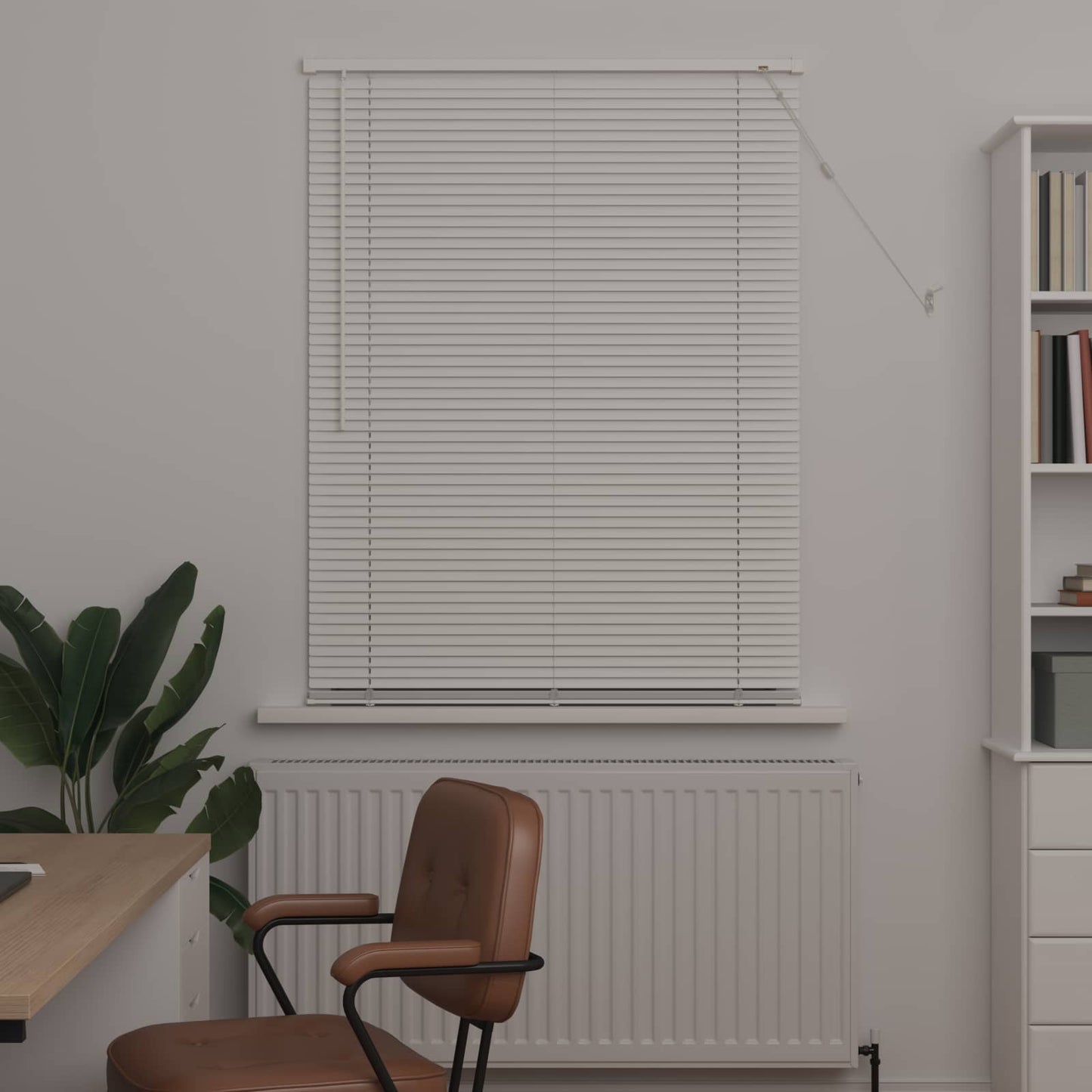 vidaXL Βενετσιάνικη Σκίαση Λευκός 150 x 100 cm PVC