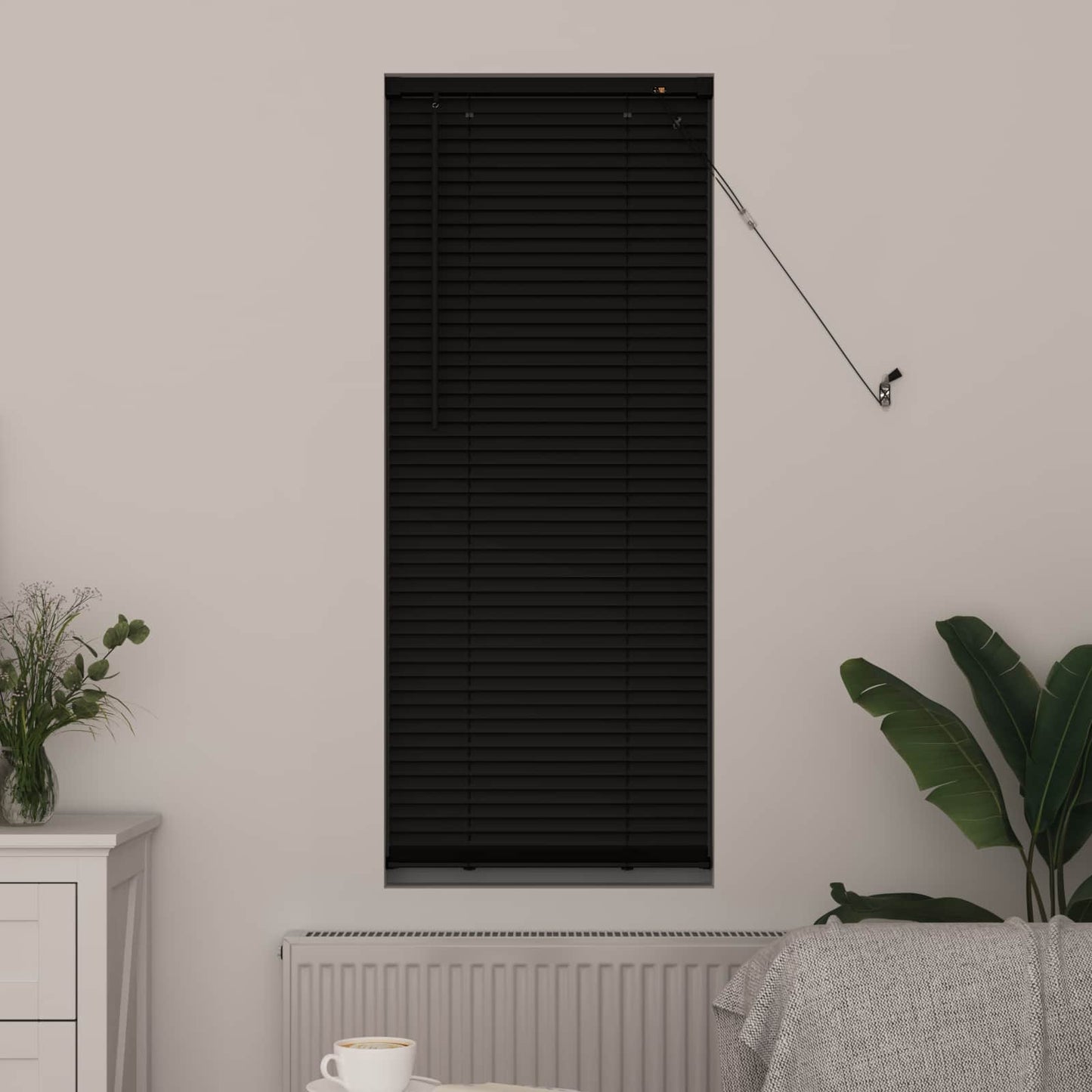 vidaXL Βενετσιάνικη Σκίαση Μαύρο 150 x 60 εκ PVC