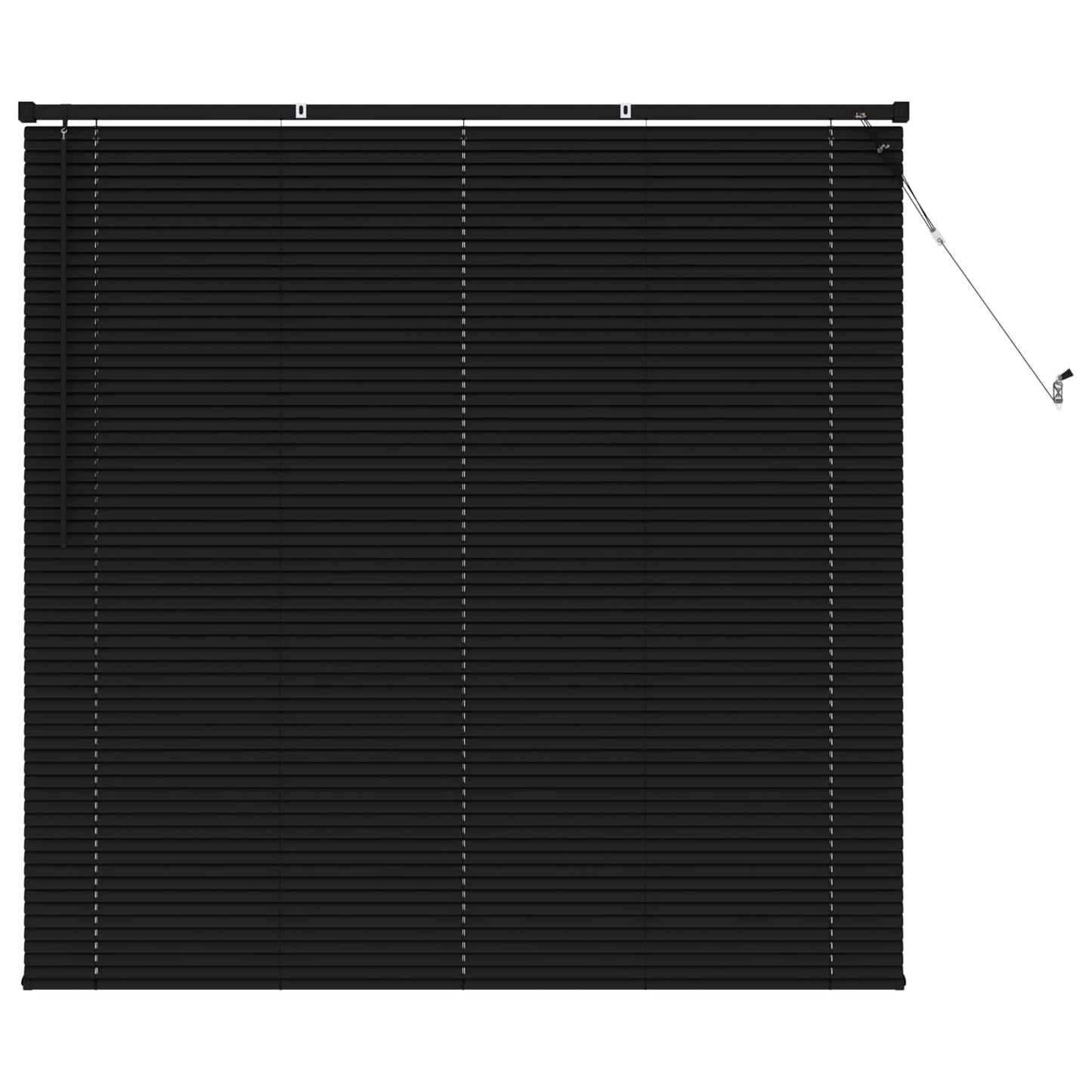 vidaXL Βενετσιάνικη Σκίαση Μαύρο 150 x 130 εκ 25 mm PVC