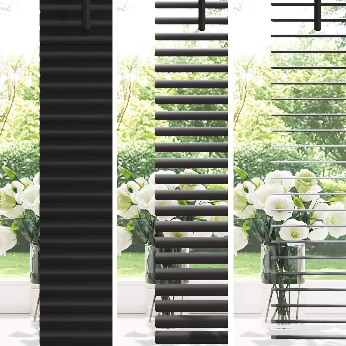 vidaXL Βενετσιάνικη Σκίαση Μαύρο 213 x 110 εκ PVC