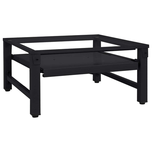 vidaXL Βάση Πλυντηρίου Ρούχων Μαύρο 62 x 60,5 x 32,5 εκ Ατσάλι
