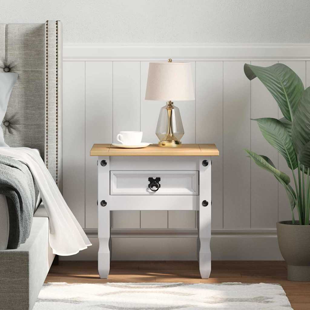 vidaXL End Table CORONA Λευκό 50 x 50 x 50 εκατοστά