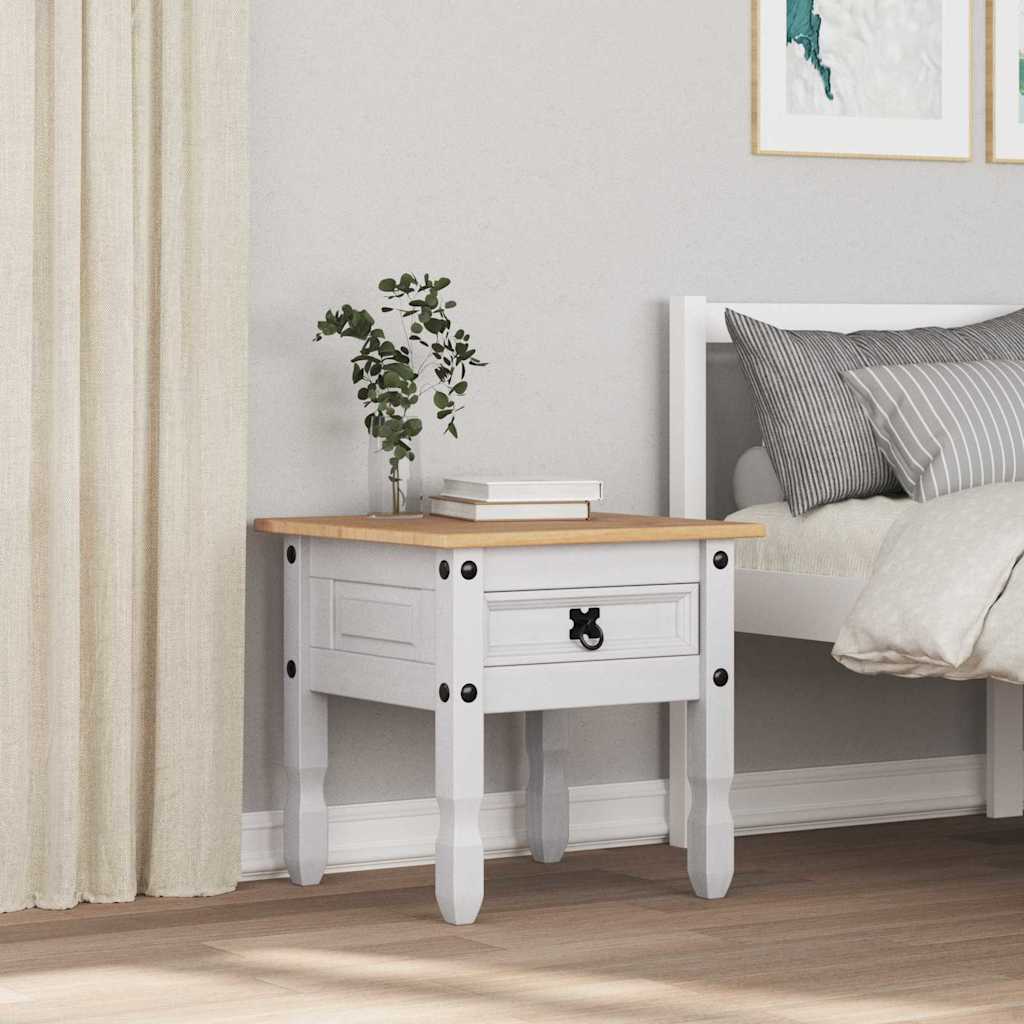 vidaXL End Table CORONA Λευκό 50 x 50 x 50 εκατοστά