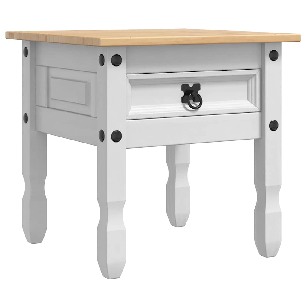 vidaXL End Table CORONA Λευκό 50 x 50 x 50 εκατοστά