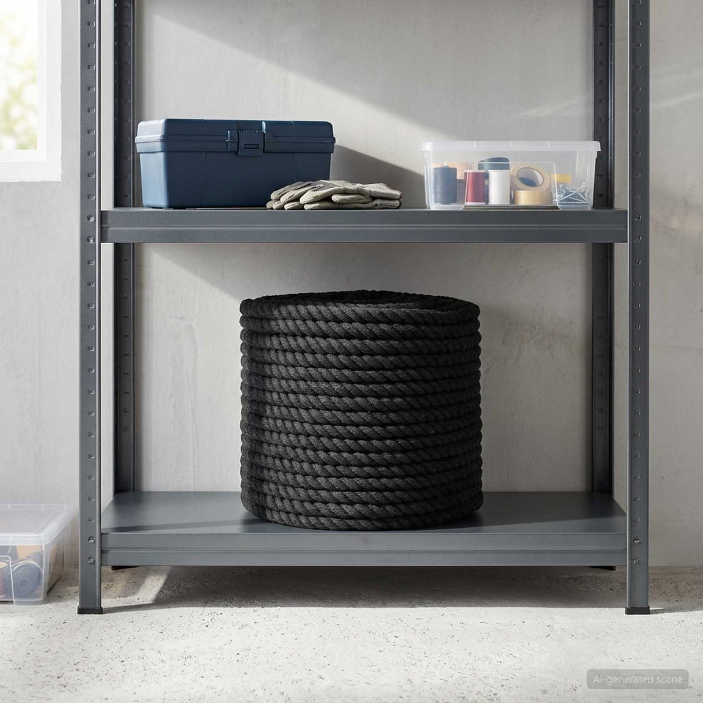 vidaXL Κωτόσχοινo 10 mm 50 m Μαύρο 100% Βαμβάκι