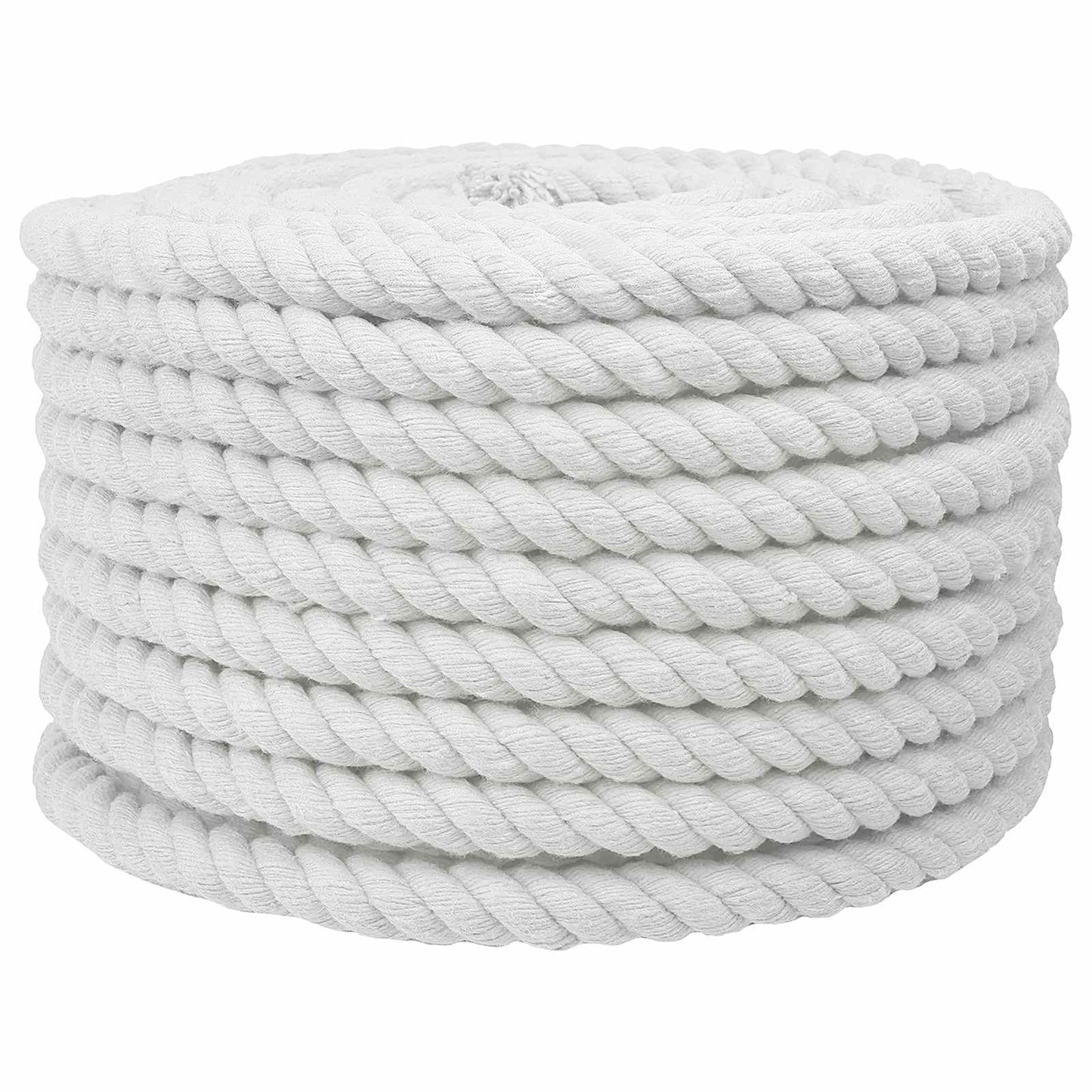 vidaXL Κωτόσχοινo 20 mm 100 m Λευκό 100% Βαμβάκι