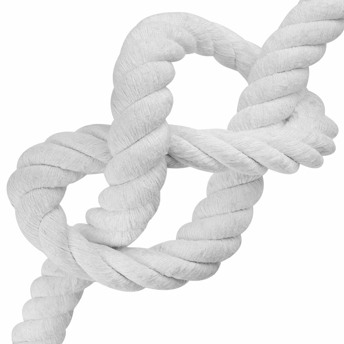 vidaXL Κωτόσχοινo 40 mm 5 m Λευκό 100% Βαμβάκι