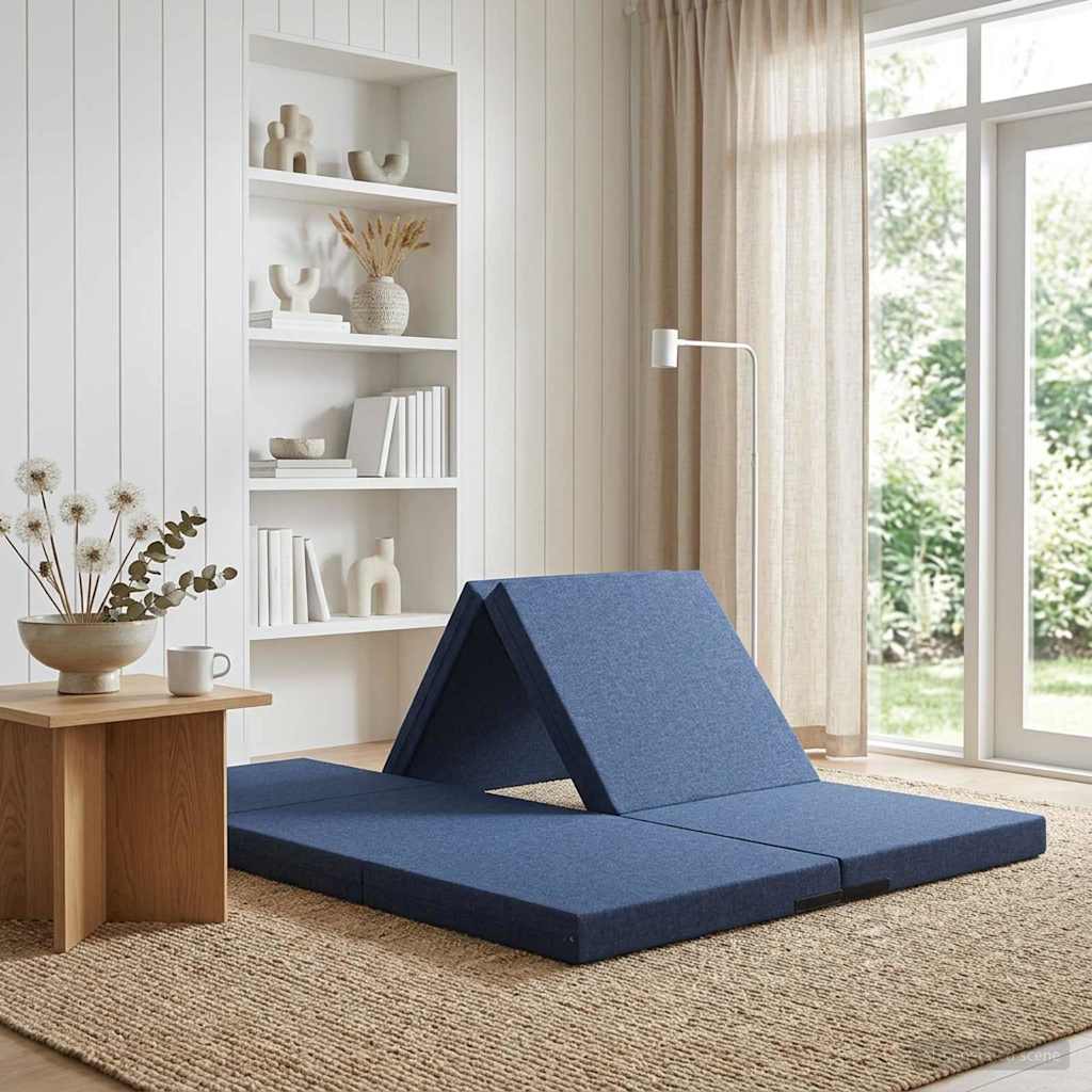 vidaXL Κρεβάτι Καναπέ Αναδιπλούμενο 70 x 67 x 48 cm Μπλε