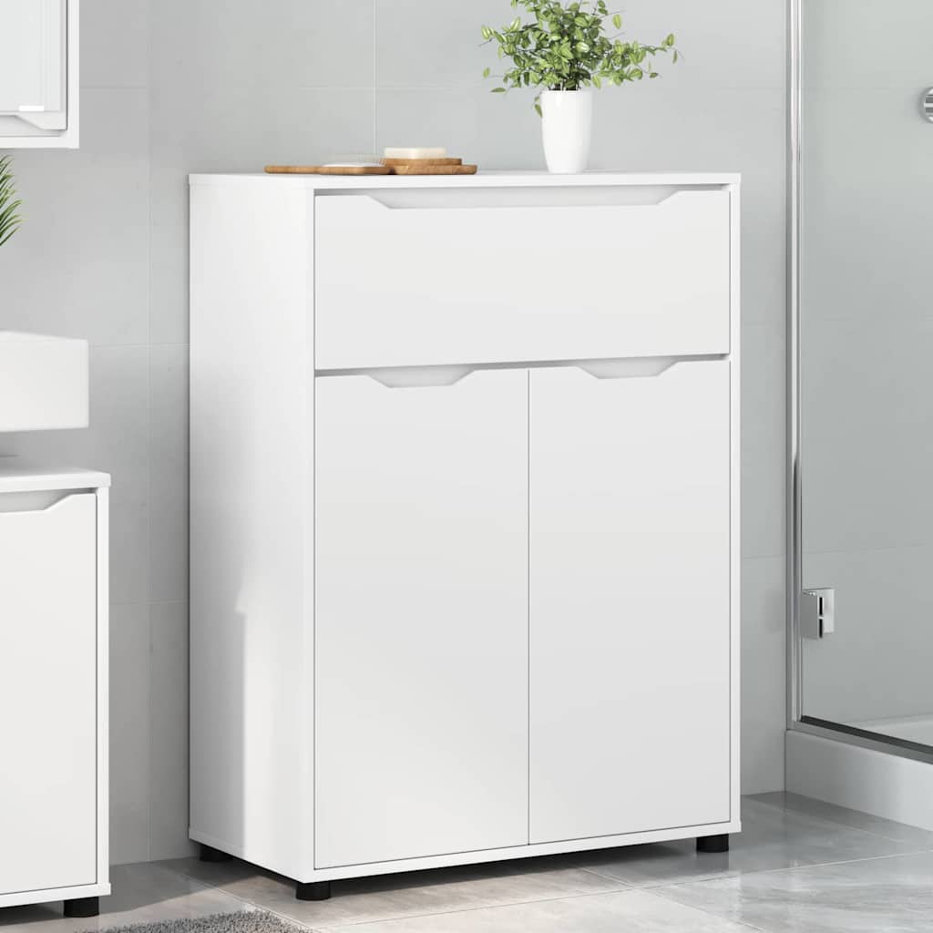 vidaXL Ντουλάπι Μπάνιου Λευκό 72,5 x 36,5 x 100 εκ Επεξεργασμένο Ξύλο