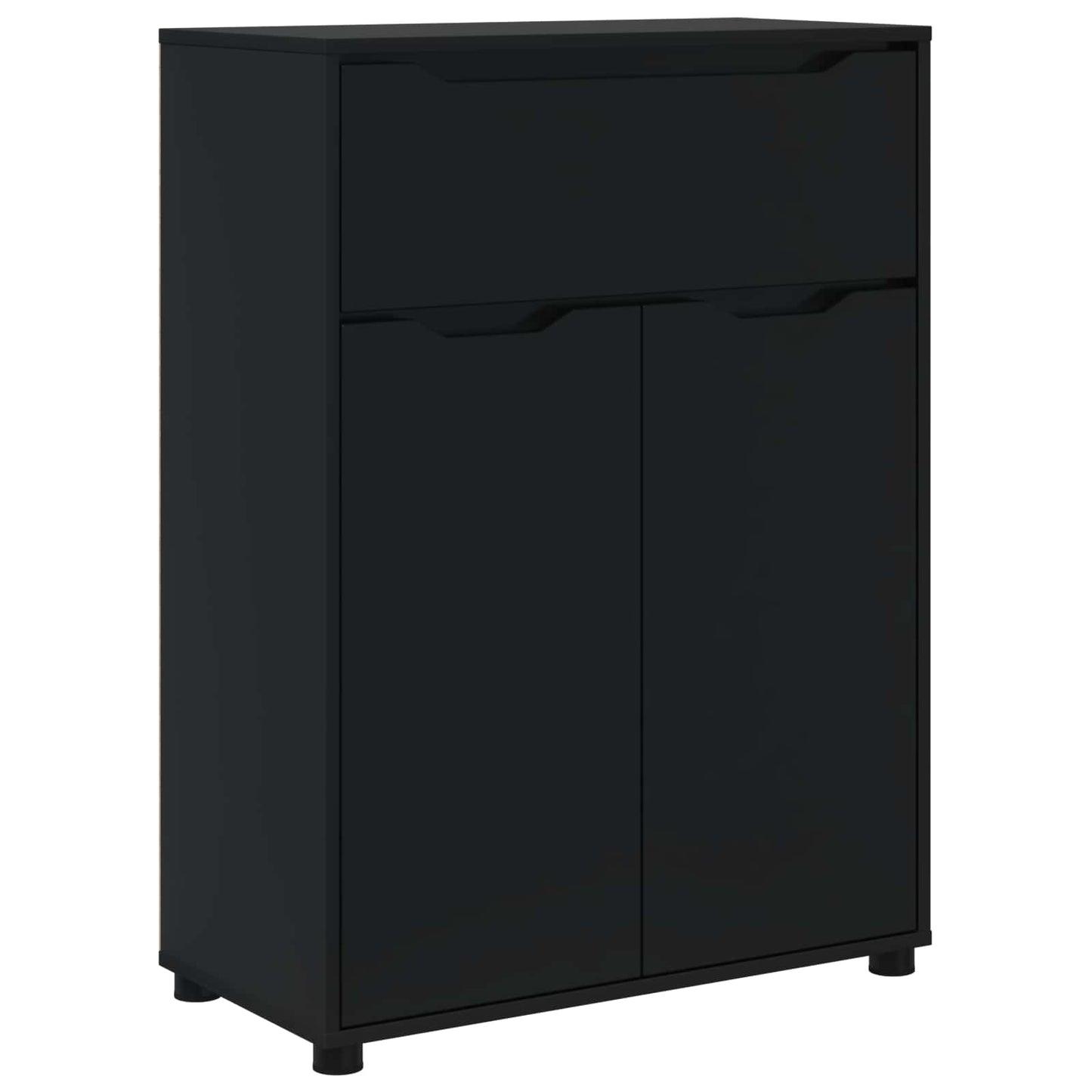 vidaXL Ντουλάπι Μπάνιου Μαύρο 72,5 x 36,5 x 100 εκ Επεξεργασμένο Ξύλο