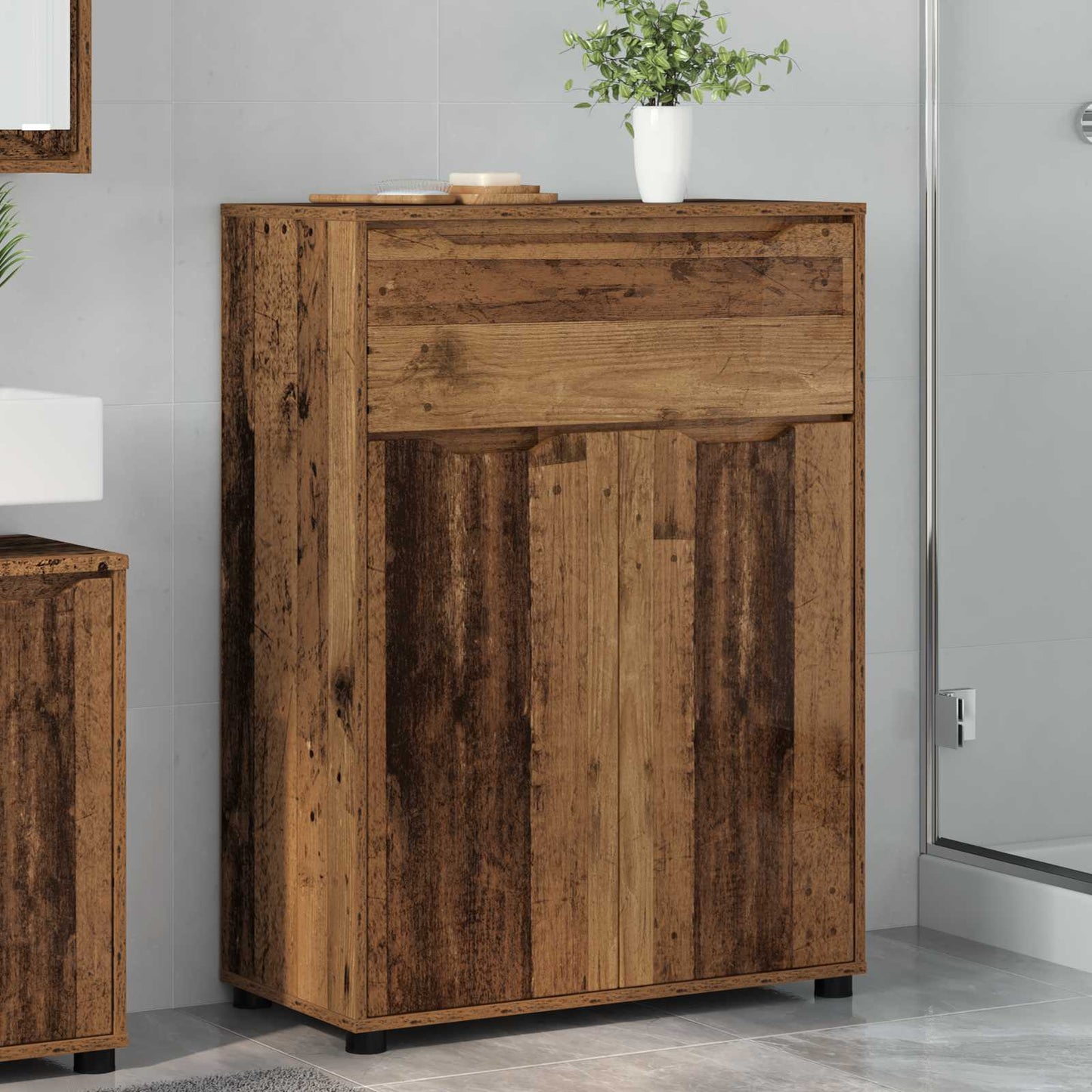 vidaXL Ντουλάπι Μπάνιου Παλιό Ξύλο 72,5 x 36,5 x 100 εκ