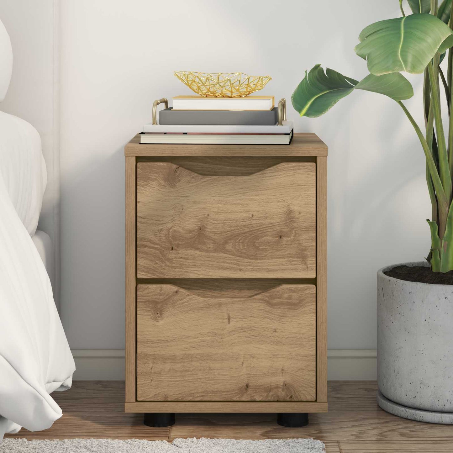 vidaXL Κομοδίνο Artisan Oak 30,5 x 30 x 43 εκ Επεξεργασμένο Ξύλο