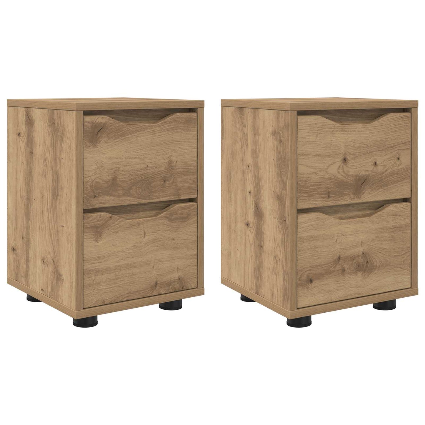 vidaXL Κομοδίνα 2 τμχ. Artisan Oak 30,5 x 30 x 43 εκ