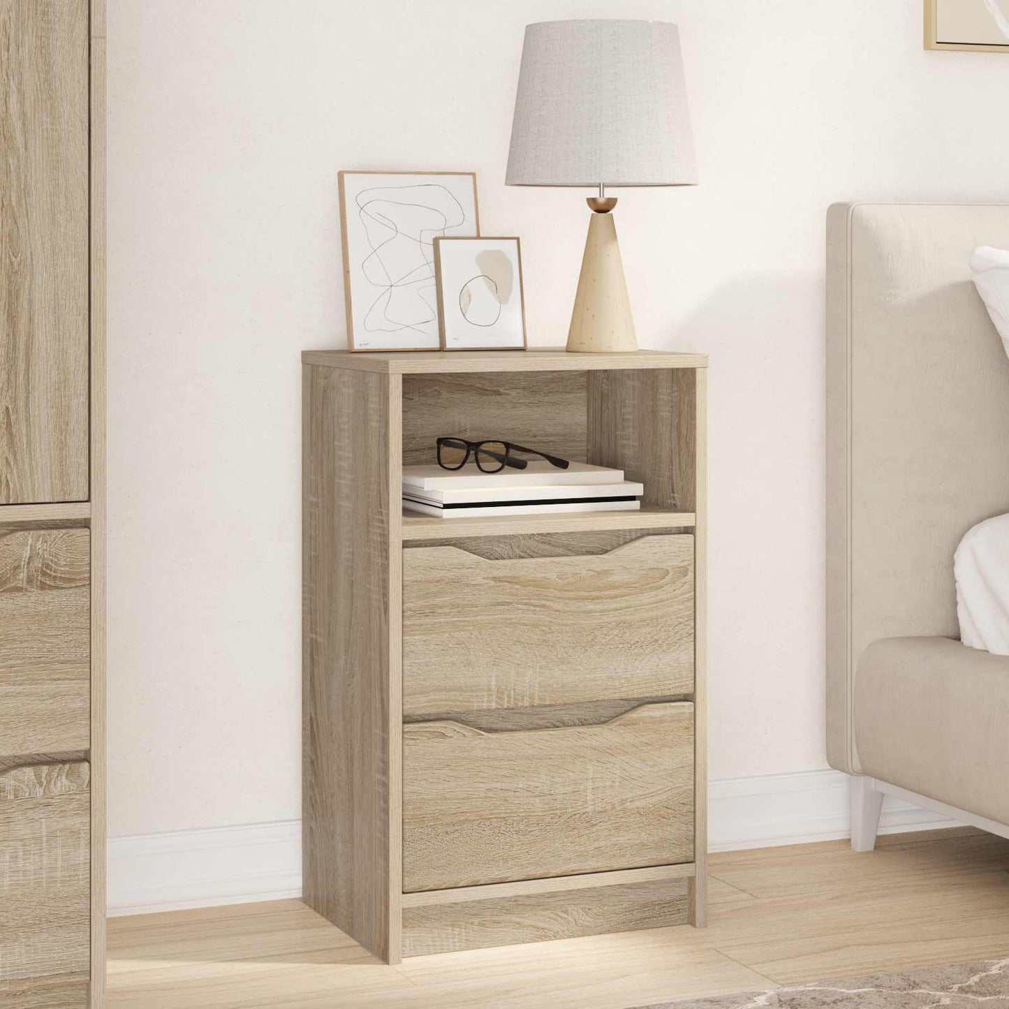 vidaXL Κομοδίνο Sonoma Δρυς 40 x 30 x 67 cm Επεξεργασμένο Ξύλο