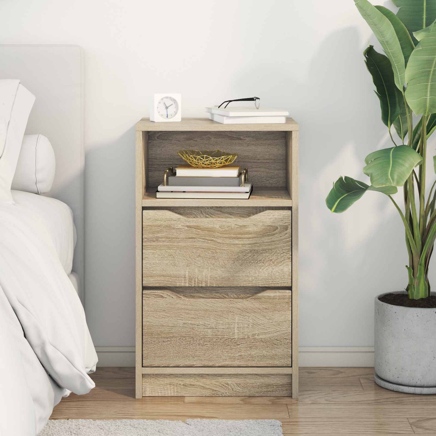 vidaXL Κομοδίνο Sonoma Δρυς 40 x 30 x 67 cm Επεξεργασμένο Ξύλο