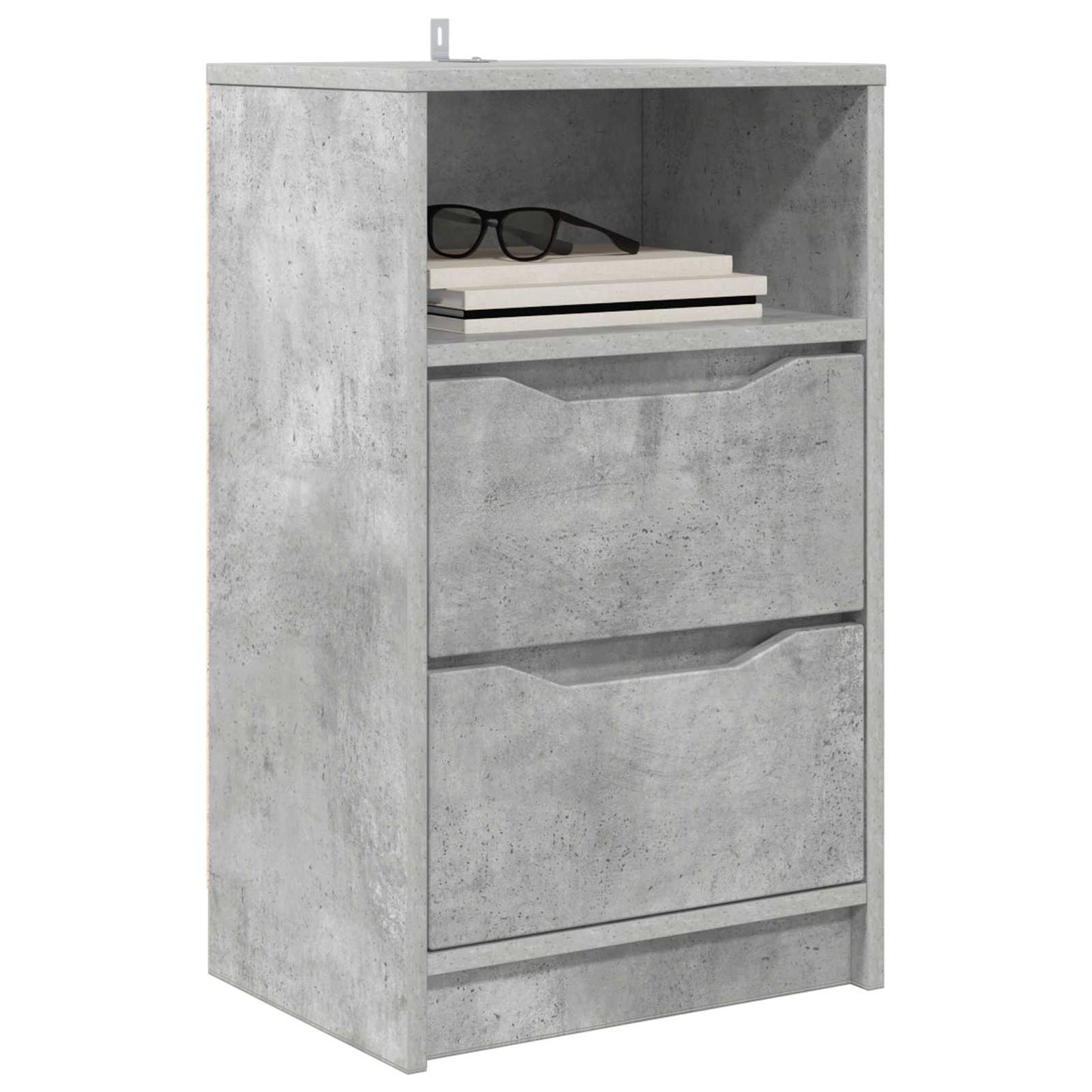 vidaXL Κομοδίνο Γκρι Σκυροδέματος 40 x 30 x 67 cm Επεξεργασμένο Ξύλο
