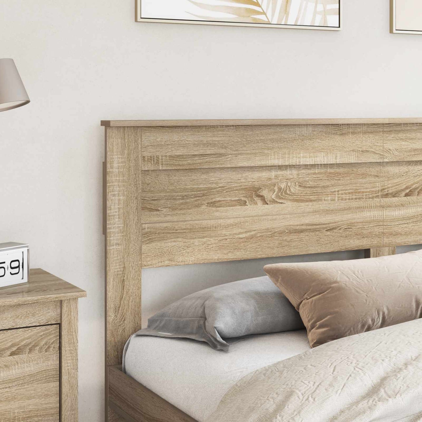 vidaXL Κεφαλάρι με κεφαλάρι Δρύς Sonoma 180 cm Επεξεργασμένο ξύλο