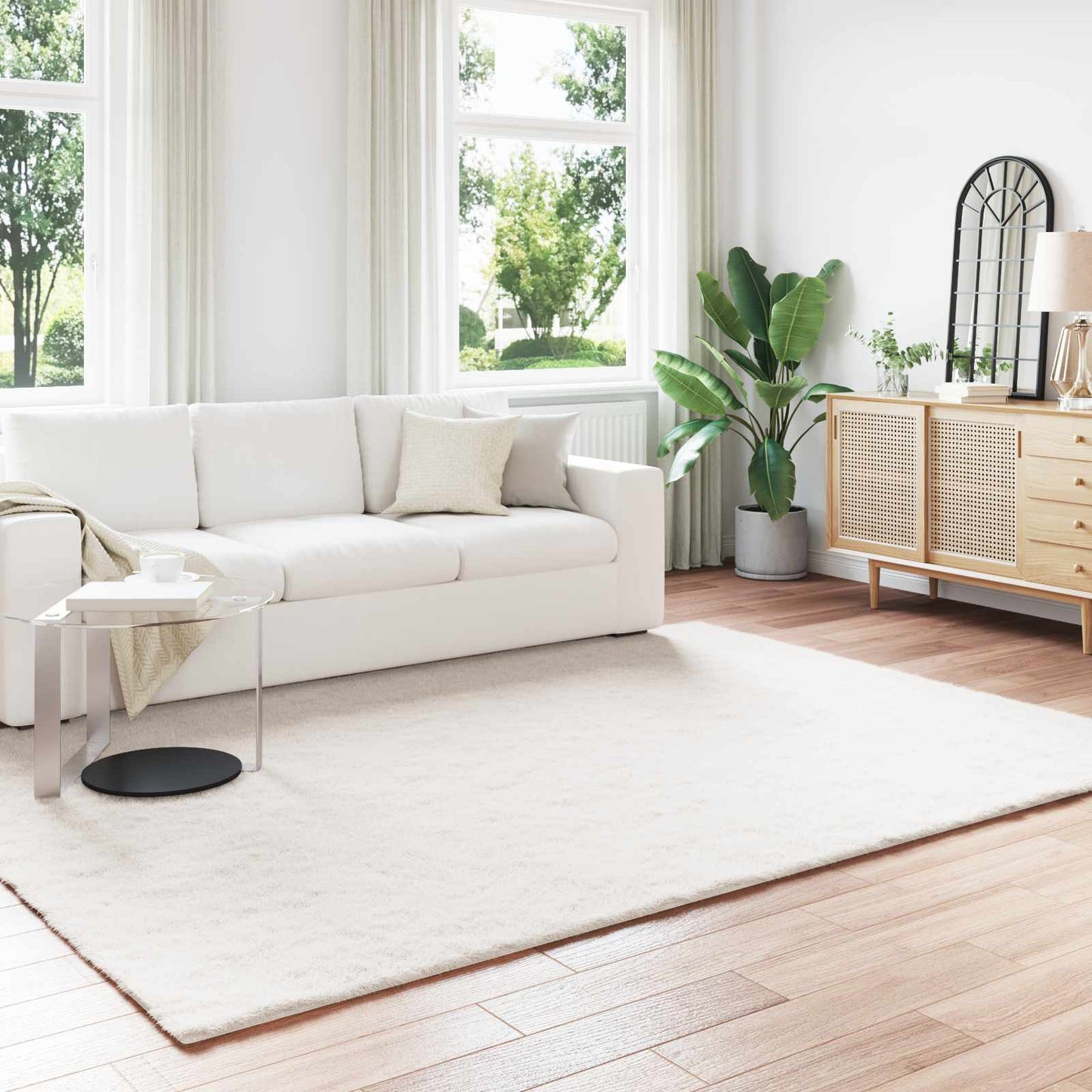 vidaXL Χαλιά Ψεύτικου Κουνελιού Olite Κρεμ 200 x 280 εκ. Πολυεστέρας