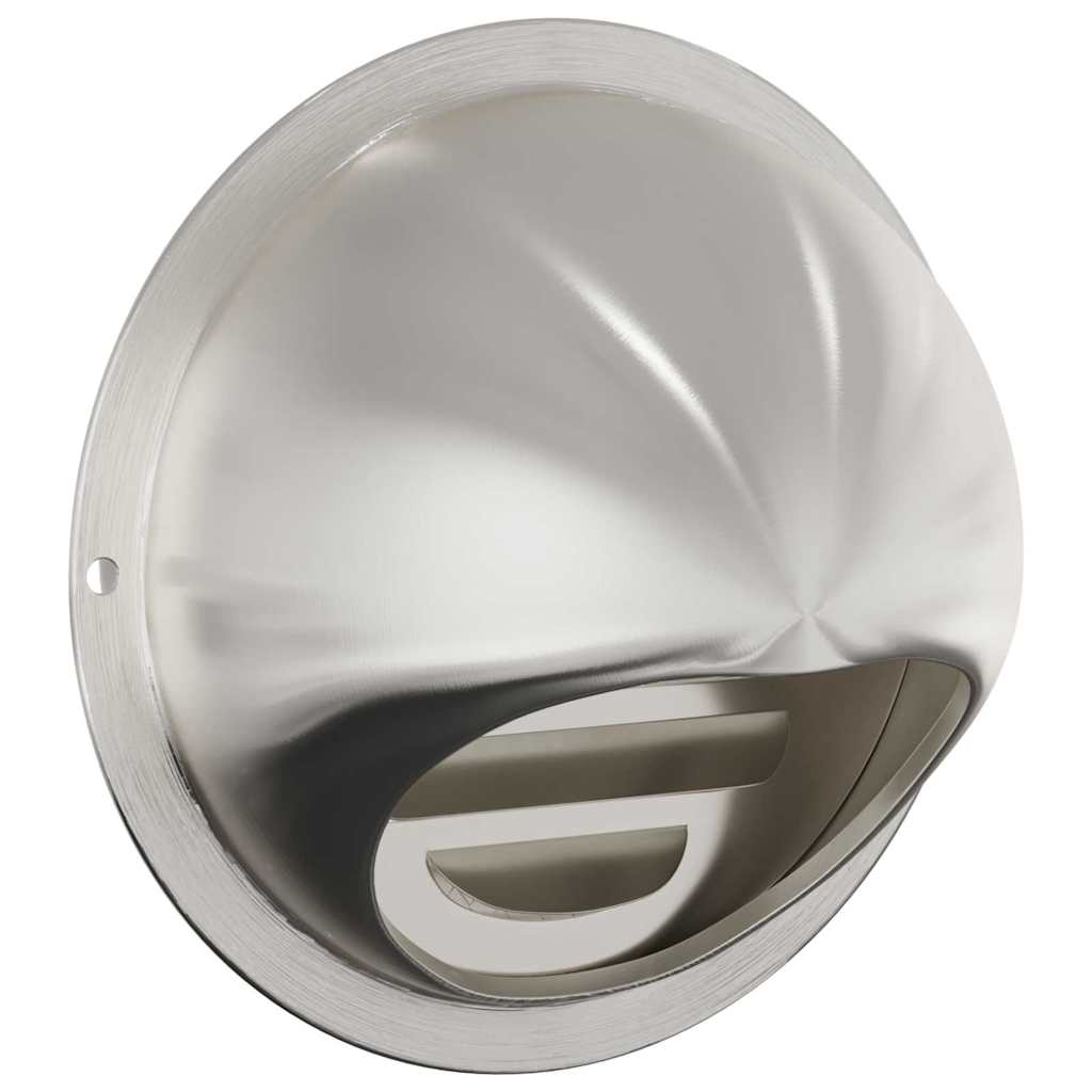 vidaXL Καπάκια Αερισμού 2 pcs Ασημί 100 mm Ανοξείδωτο ατσάλι