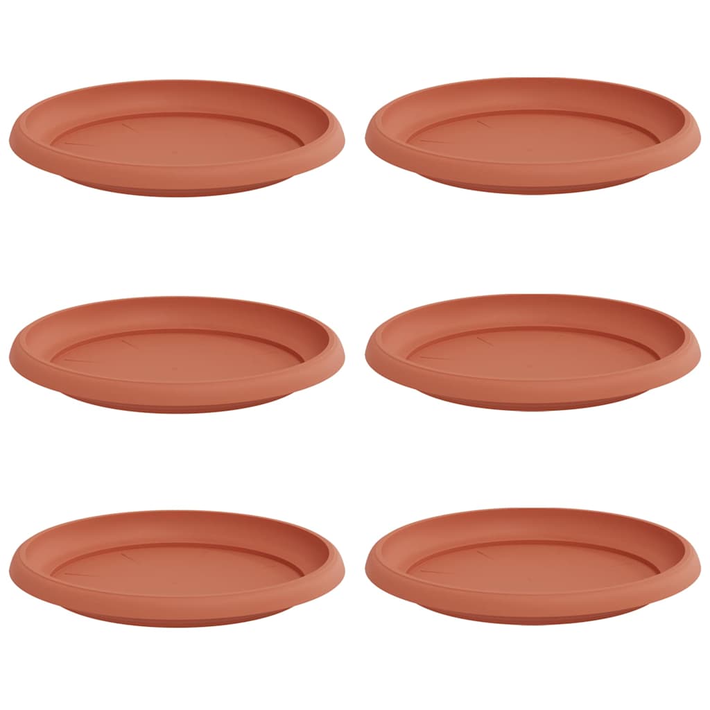 vidaXL Στρογγυλός Δίσκος Λουλουδιών 6 pcs Κεραμιδί Ø 21,5 x 2,5 εκ