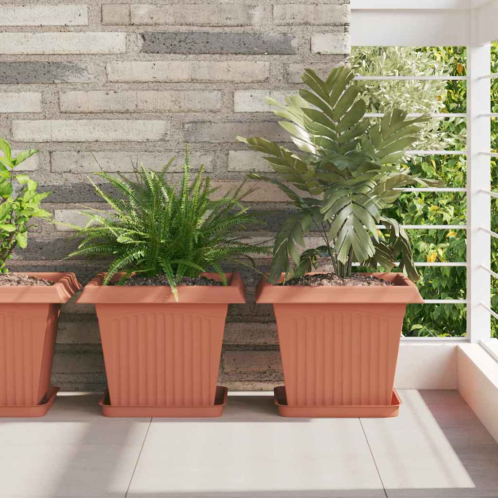 vidaXL Γλάστρες φυτών 24 pcs Κεραμιδί 33 x 33 x 26 εκ Πλαστικό
