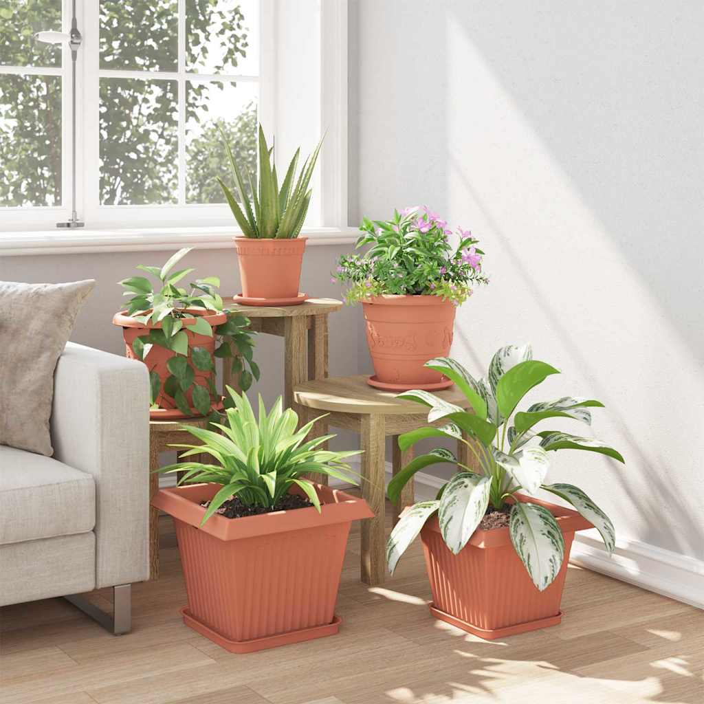 vidaXL Γλάστρες φυτών 24 pcs Κεραμιδί 33 x 33 x 26 εκ Πλαστικό