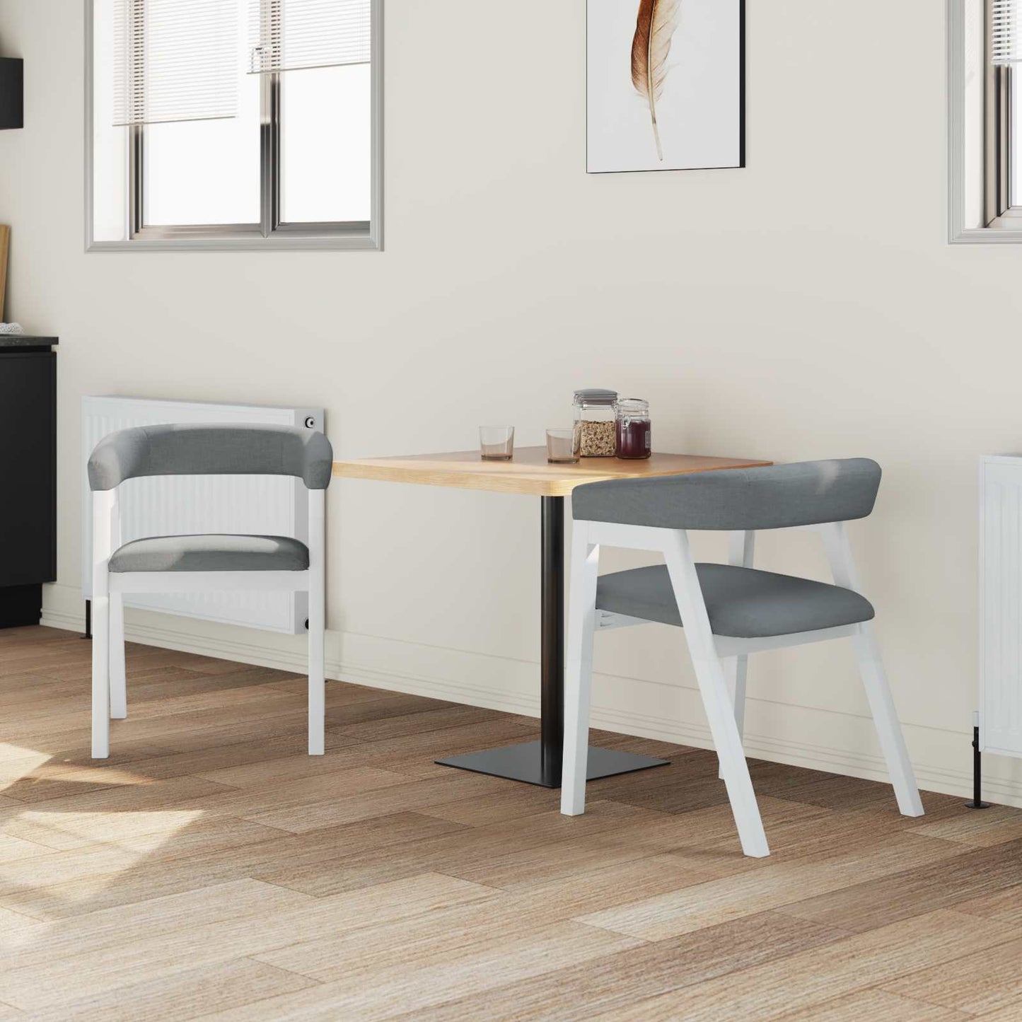 vidaXL Καρέκλες φαγητού 2 pcs Λευκό 54 x 57 x 73 εκ