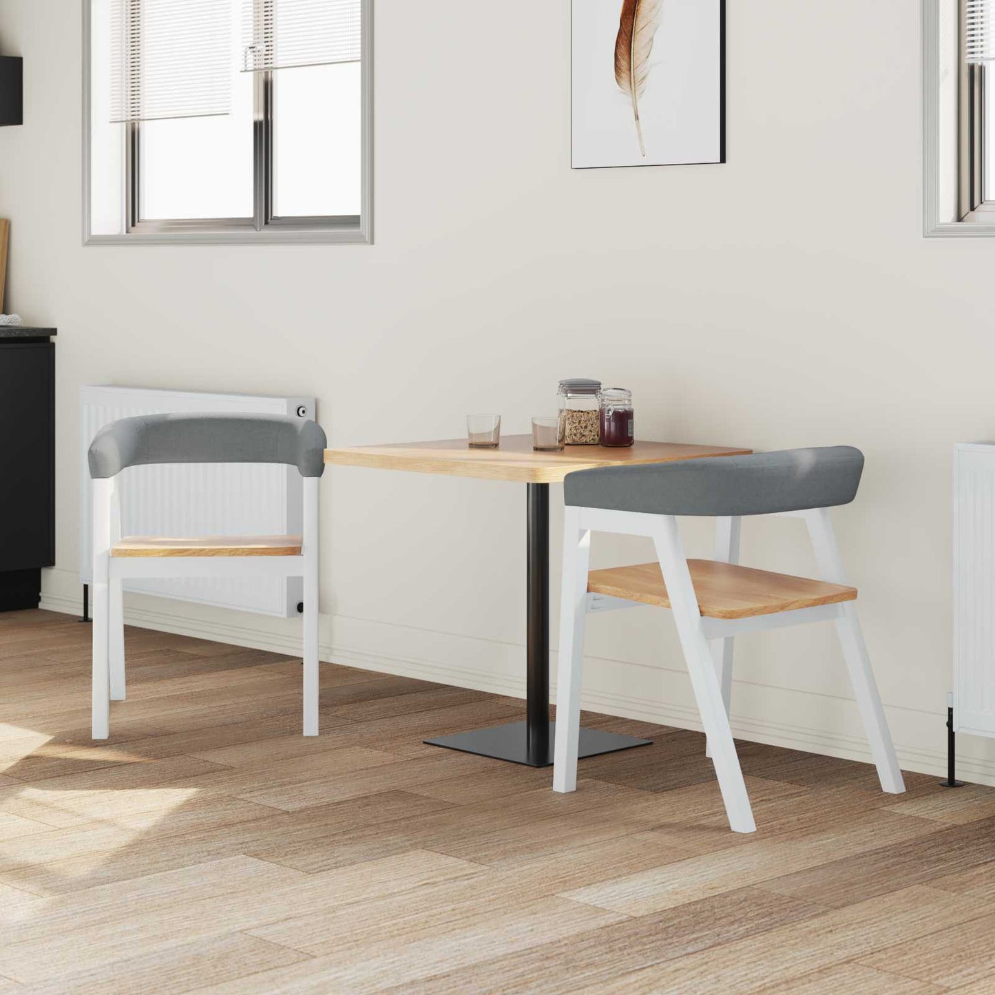 vidaXL Καρέκλες φαγητού 2 pcs Λευκό 54 x 57 x 73 εκ