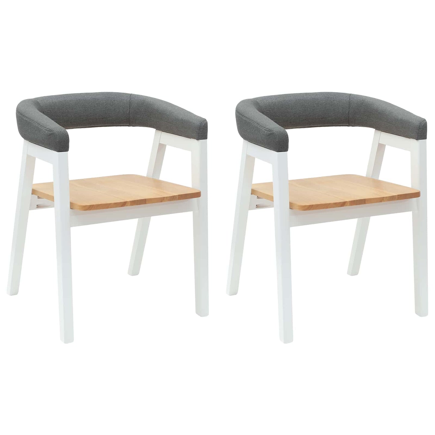 vidaXL Καρέκλες φαγητού 2 pcs Λευκό 54 x 57 x 73 εκ